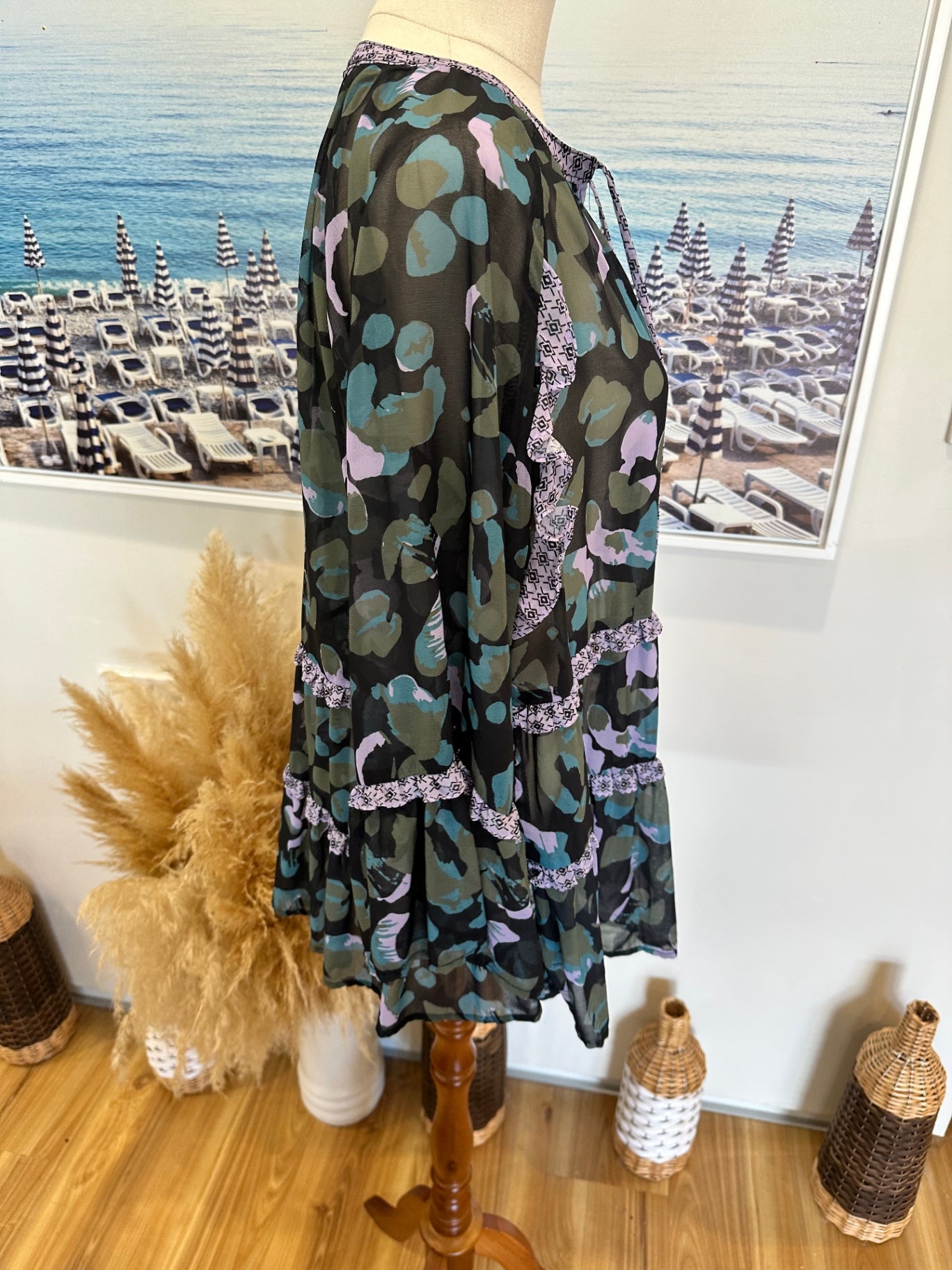 K&K Top - Small (approx 14) - Navy / Purple / Teal