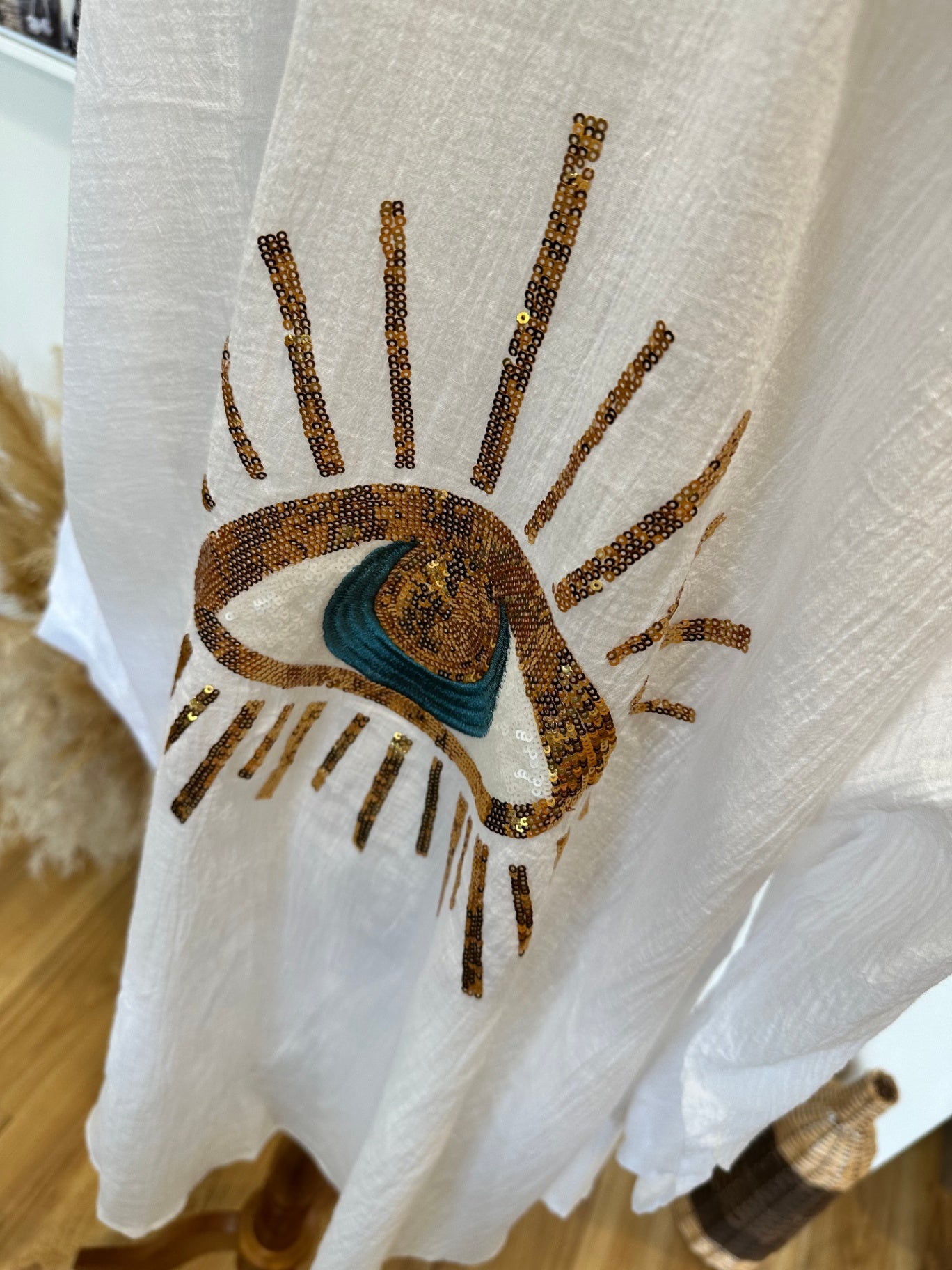 Shirt - Sequin Eye of Protection - Cotton - Extra Large - White