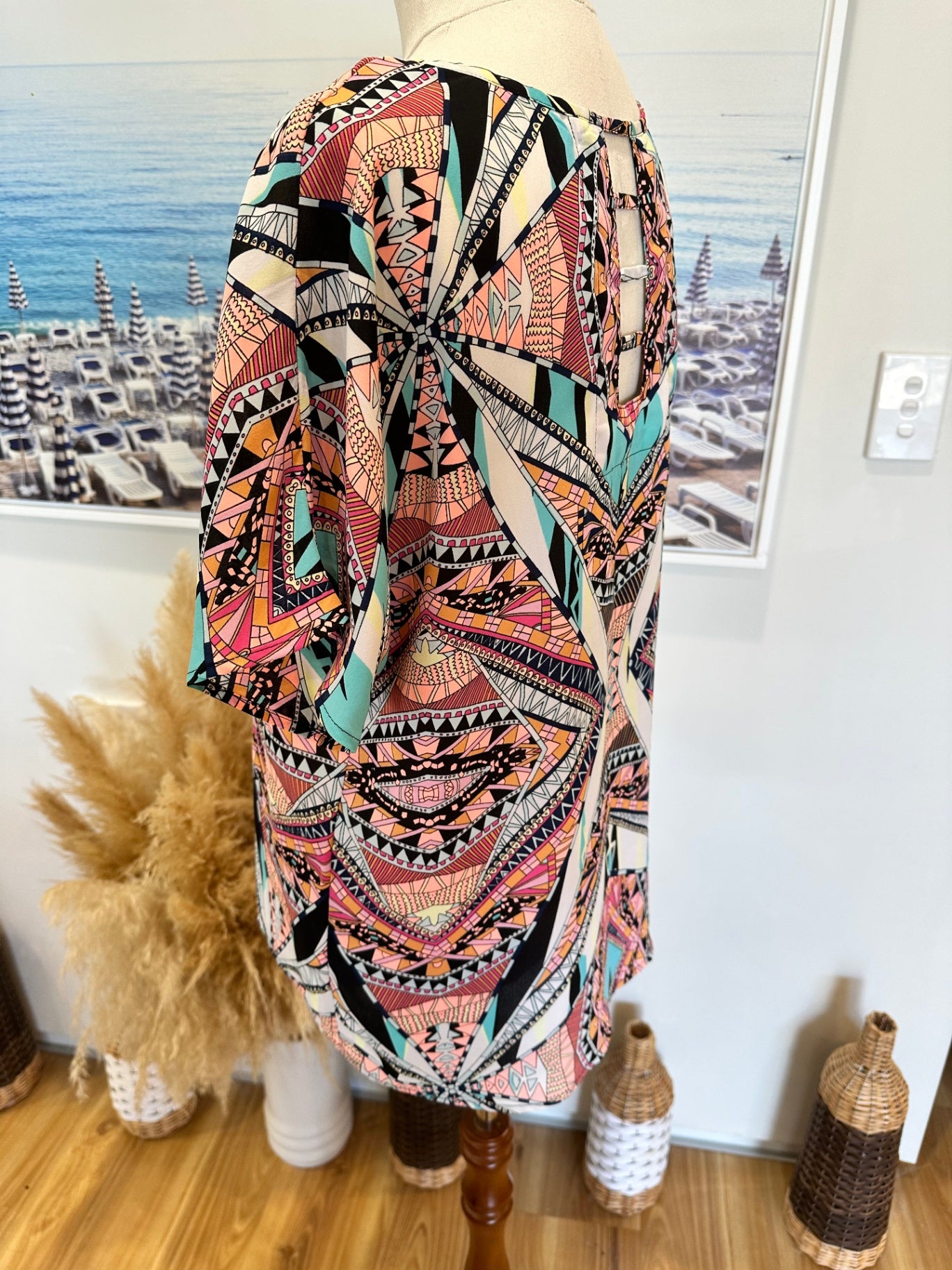 Aztec Top - Medium / Large - Pastel Tones