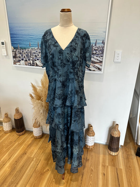 [NEW] Ador Dress - Extra Large - Dark Blue w Florals