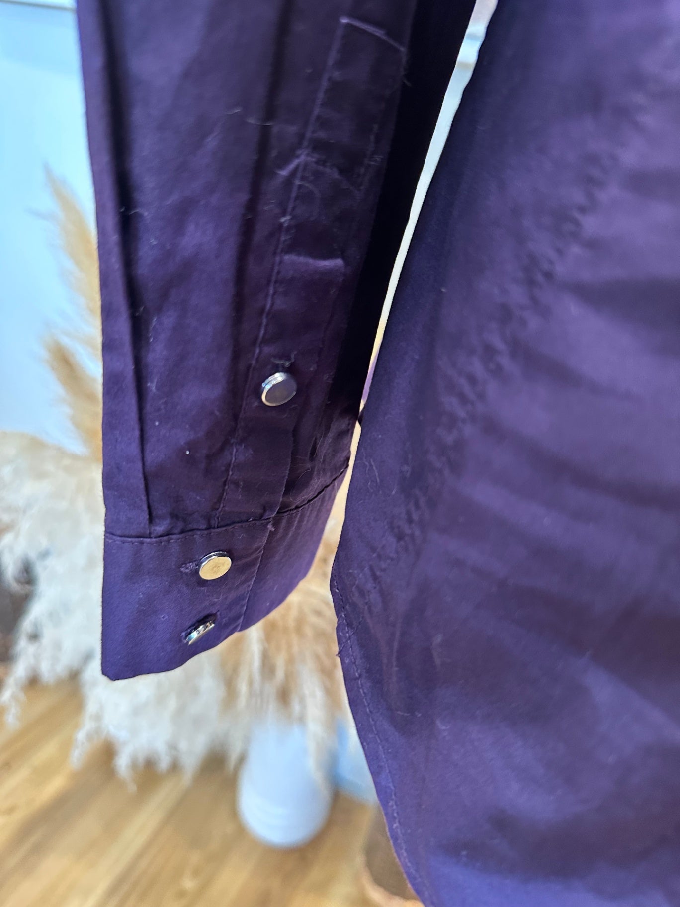 Veronika Maine - Classic Cotton Shirt - Size 6 - Plum Purple
