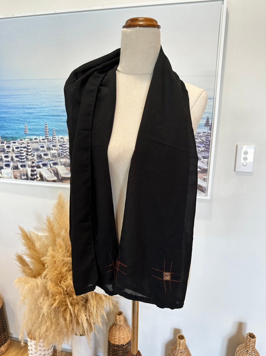 Scarf - Black + Bronze