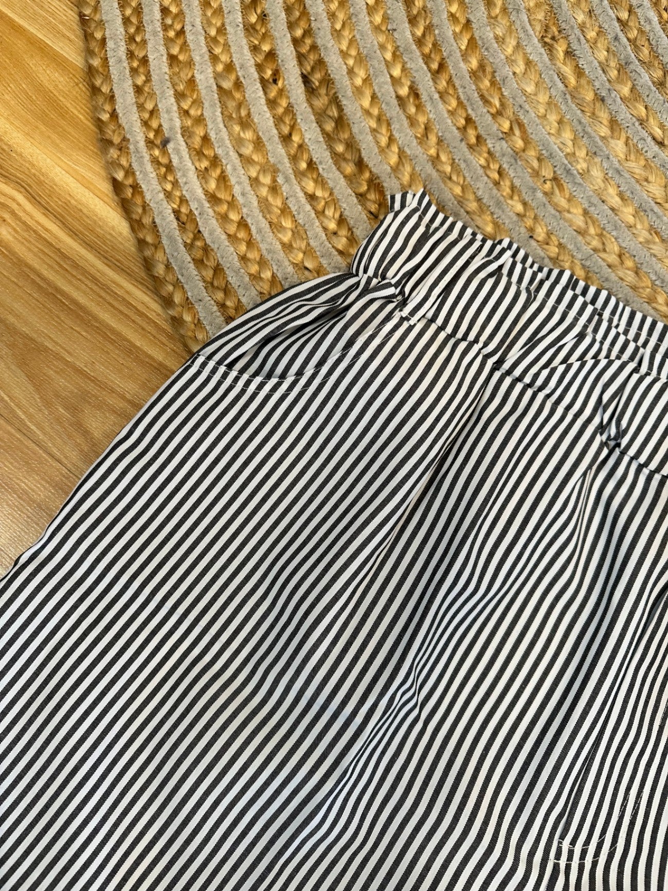 Grey + White Stripes - Shorts - Extra Large 