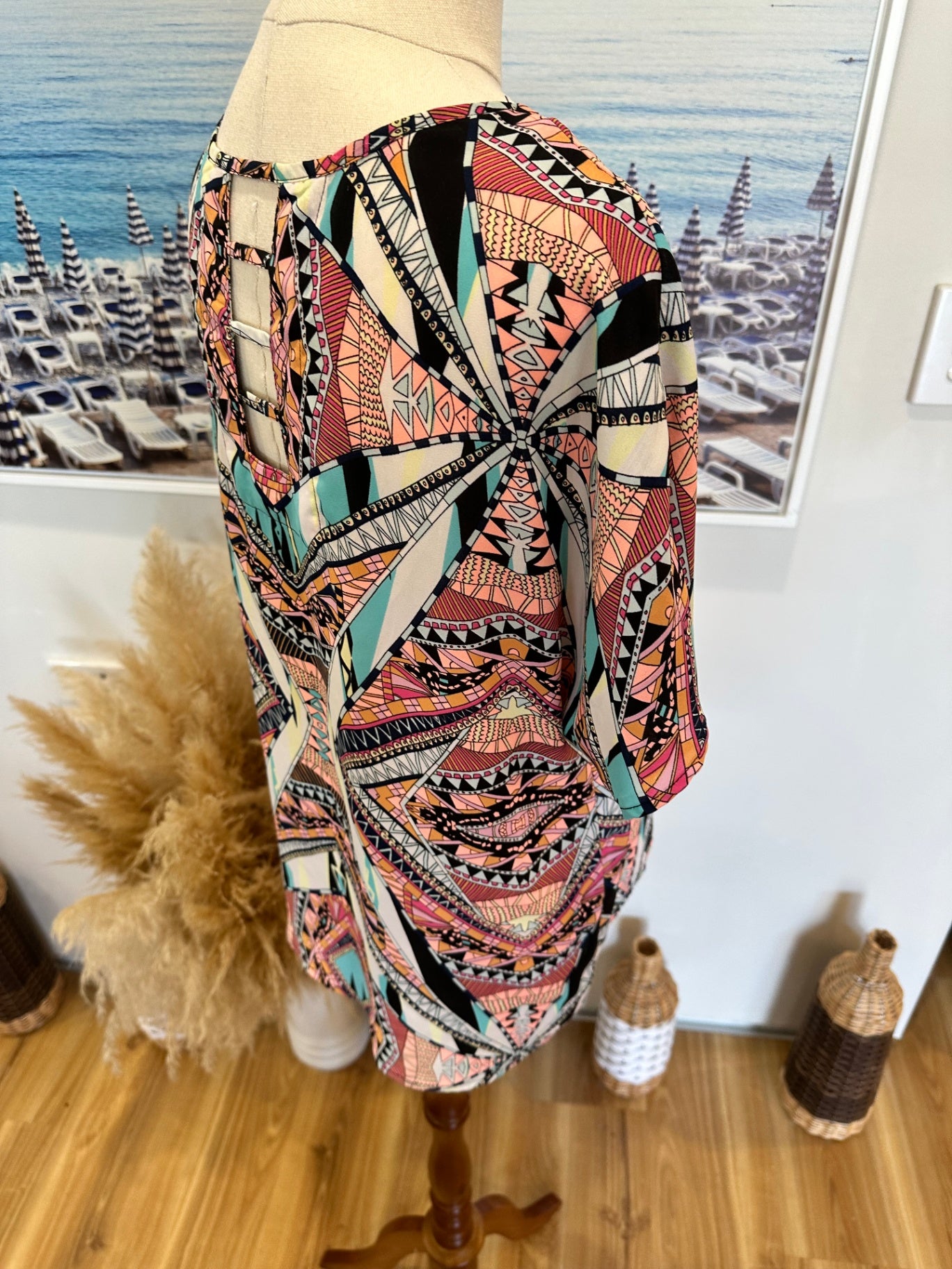 Aztec Top - Medium / Large - Pastel Tones