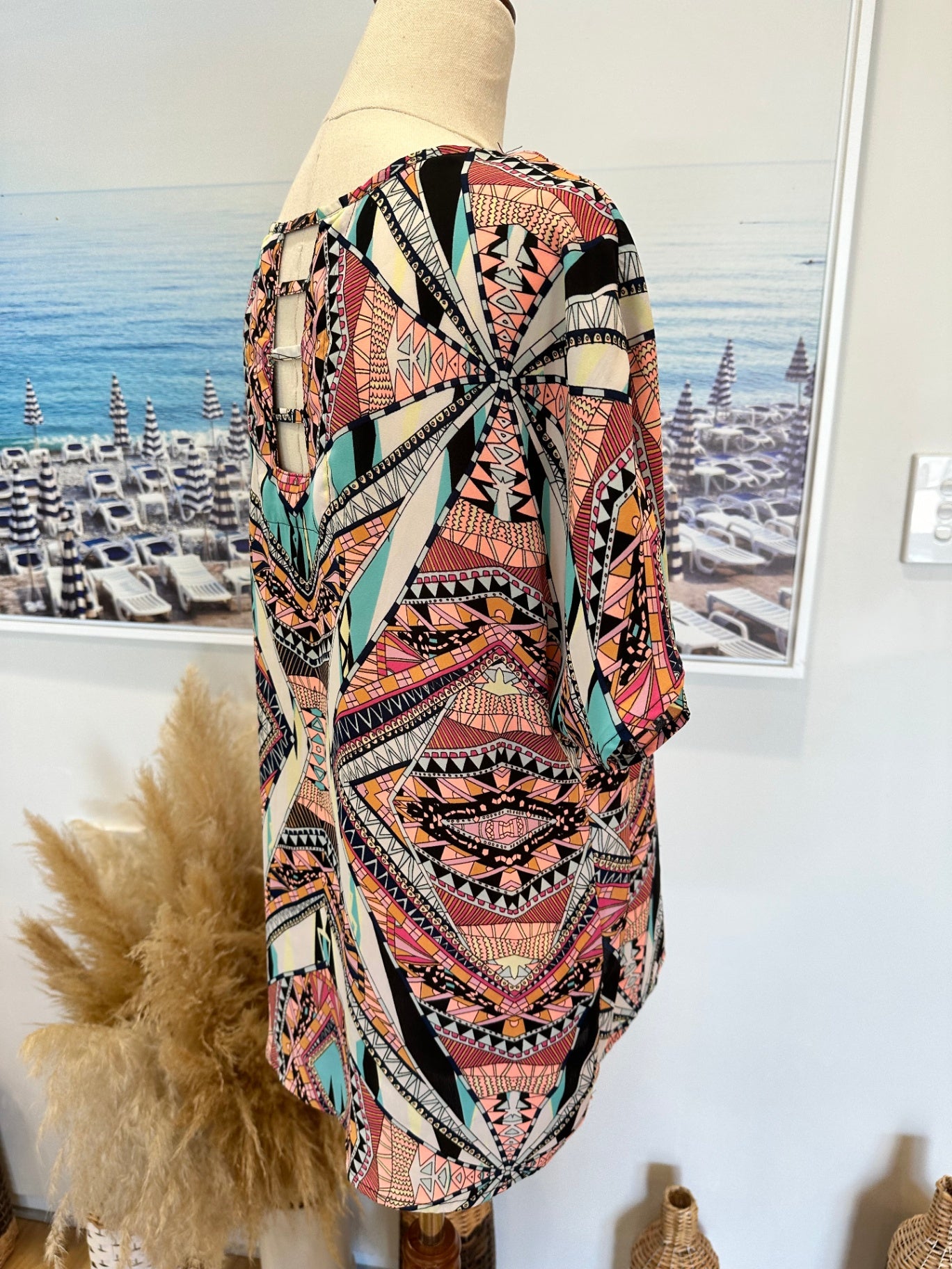 Aztec Top - Medium / Large - Pastel Tones