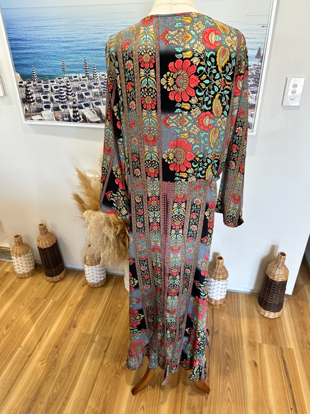 Cienna - Bohemian Maxi Dress - Paisley Print