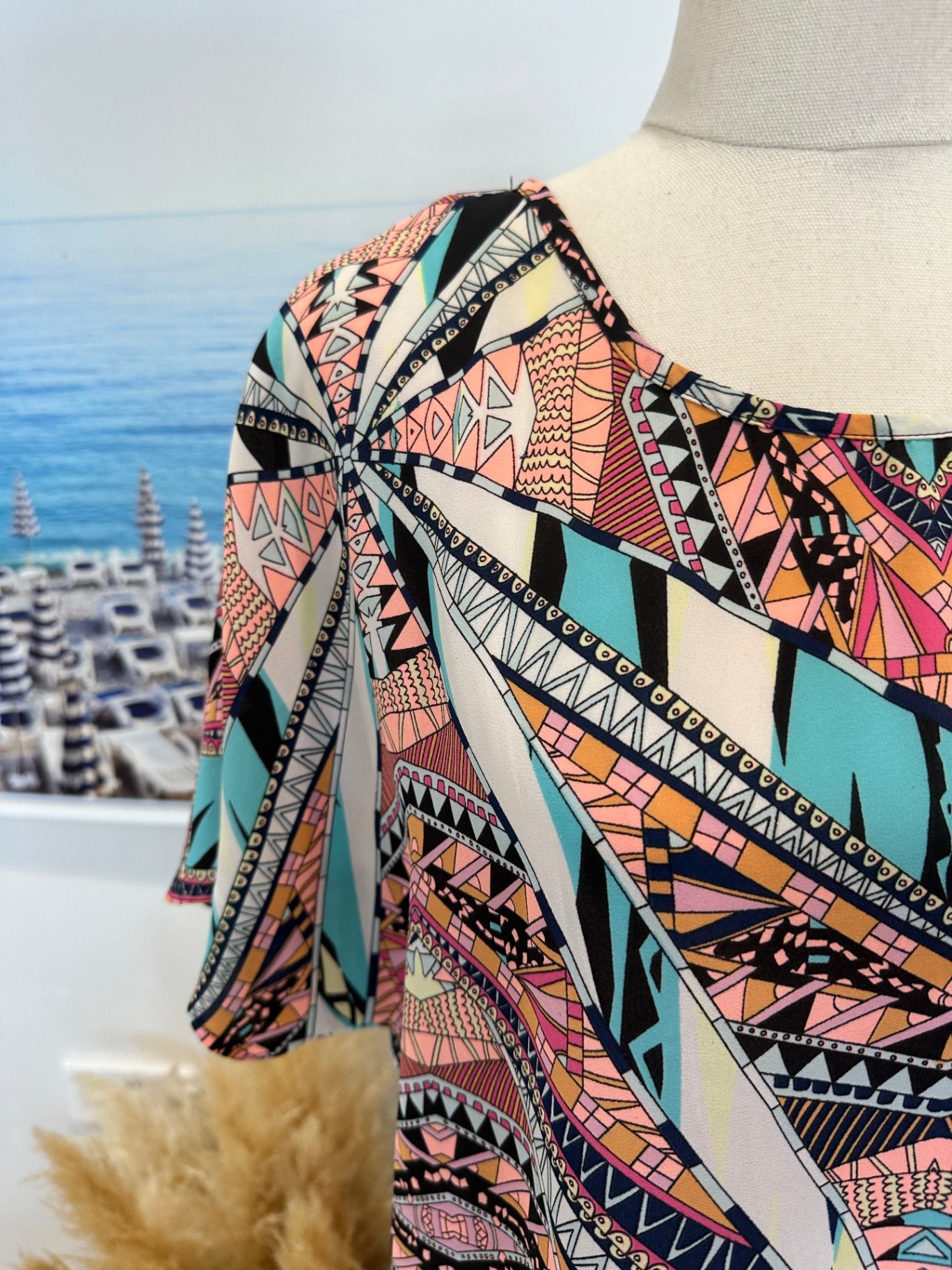 Aztec Top - Medium / Large - Pastel Tones