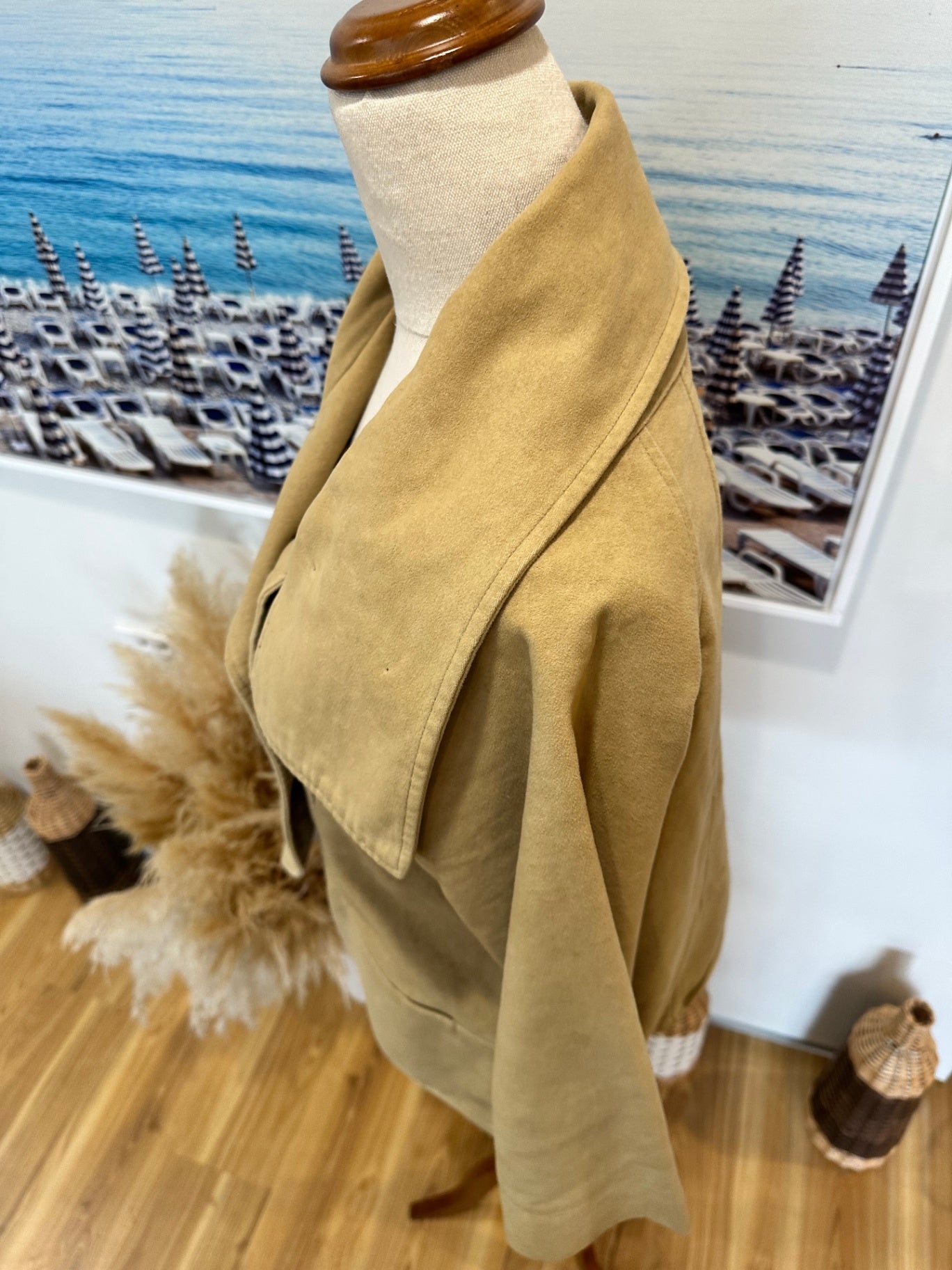 Laura Ashley - Crop Jacket - Size 8 - Beige