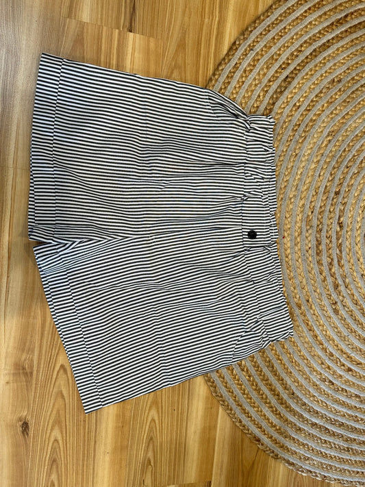 Grey + White Stripes - Shorts - Extra Large 