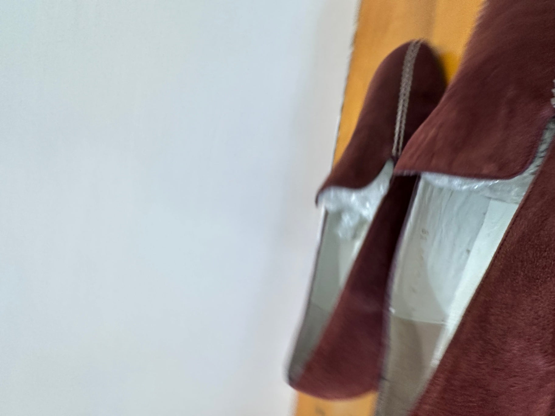 Laura Ashley - Suede Loafers - Size EU 38 - Burgundy [Some wear including water staining]