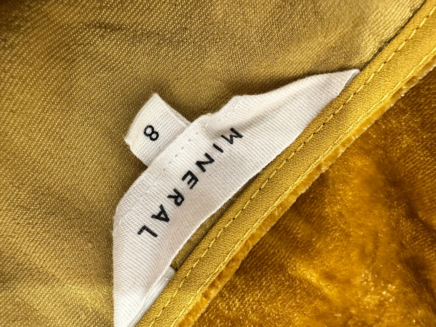 Mineral - Velvet Singlet - Size 8 - Mustard gold