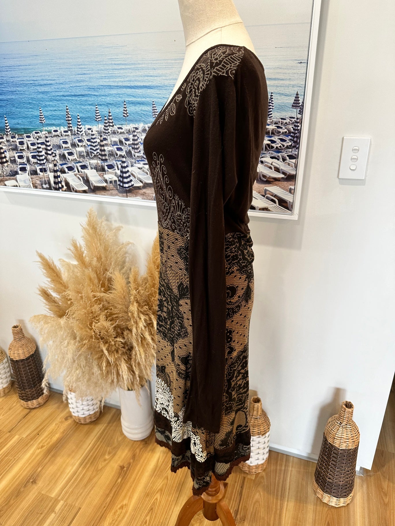 Desigual Dress - Size Small - Choc Brown