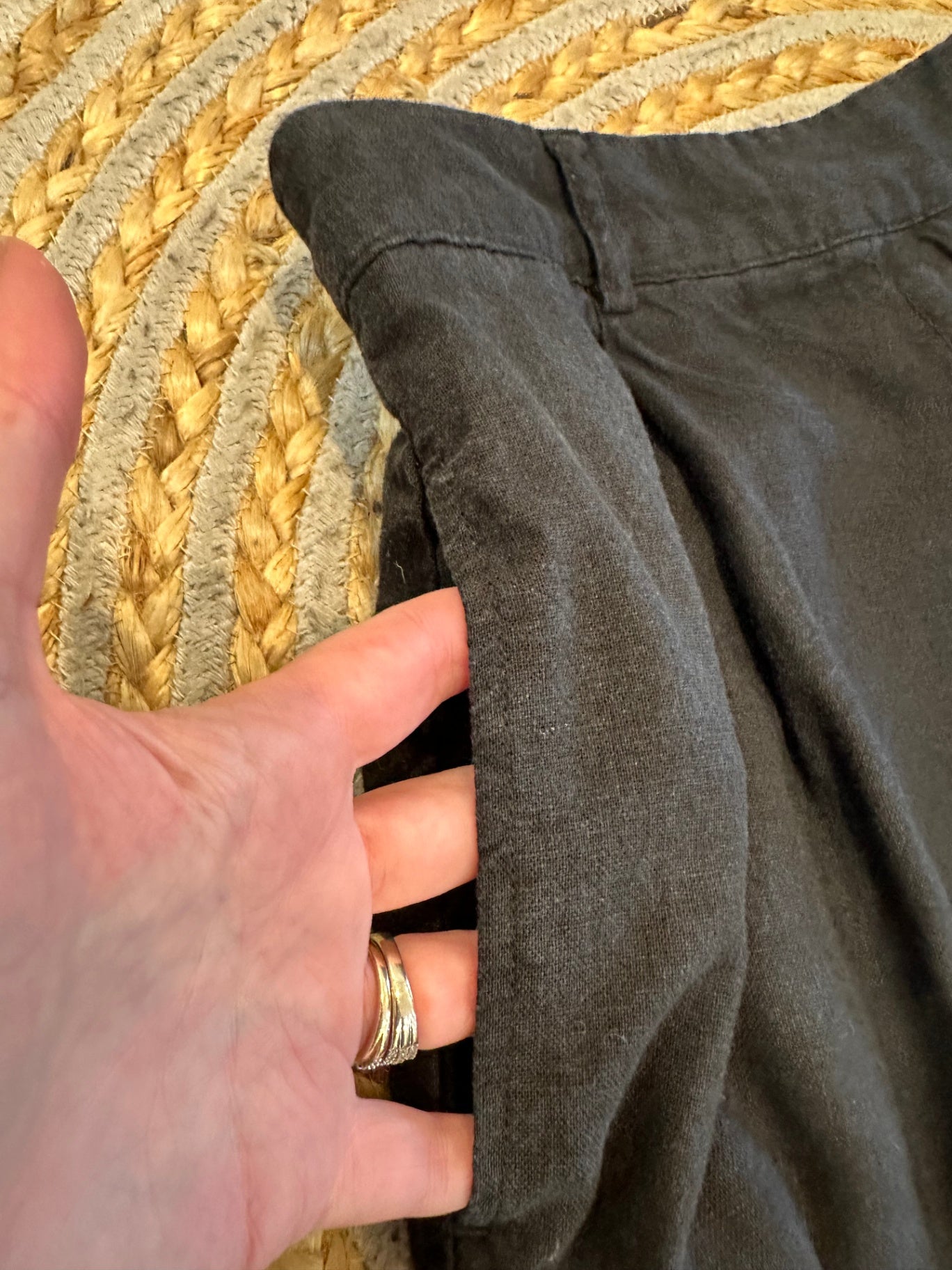 Glassons - Linen Blend Pants - Size 8 - Black