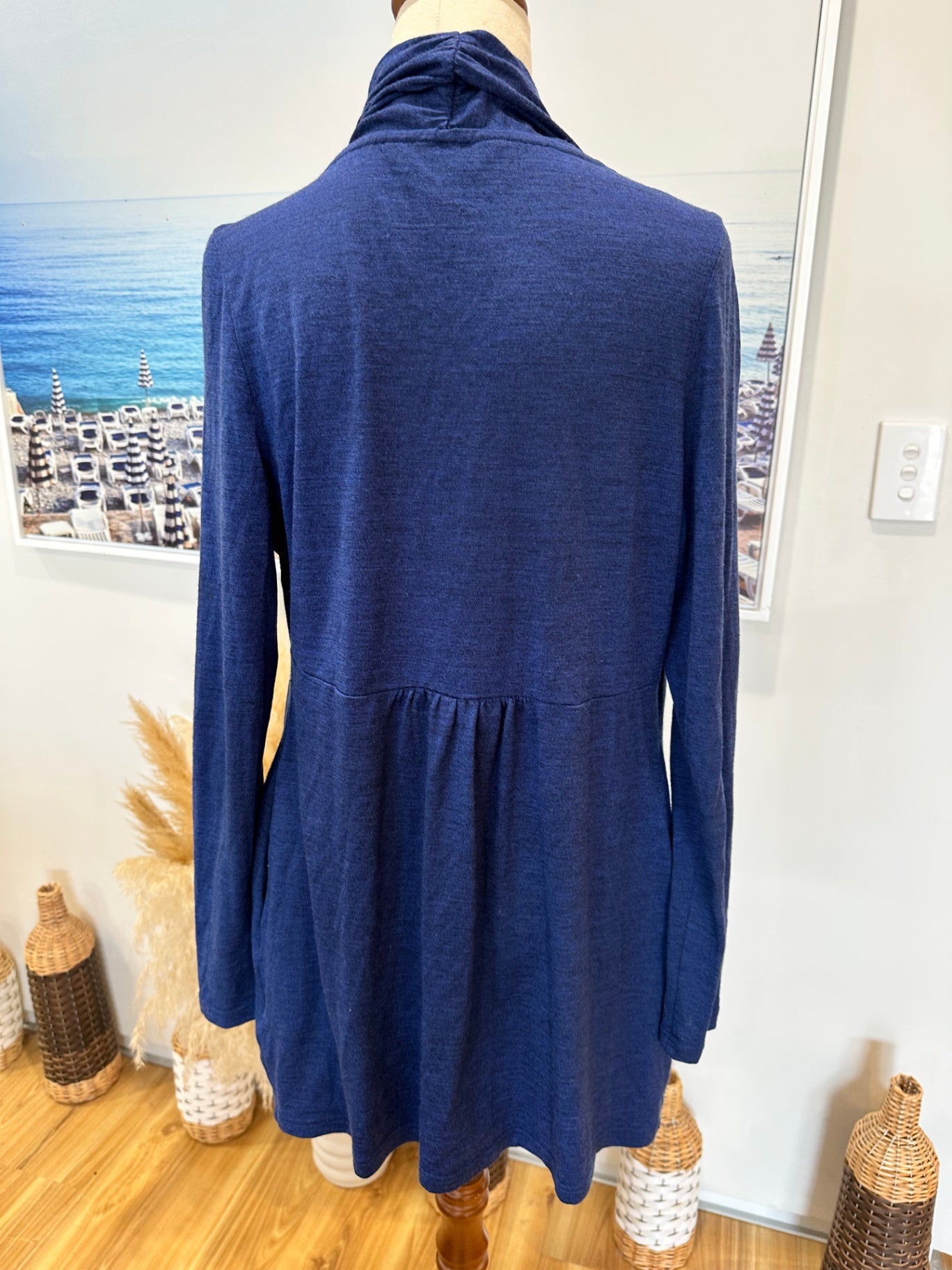 Max - Merino Cardigan - Medium - Blue