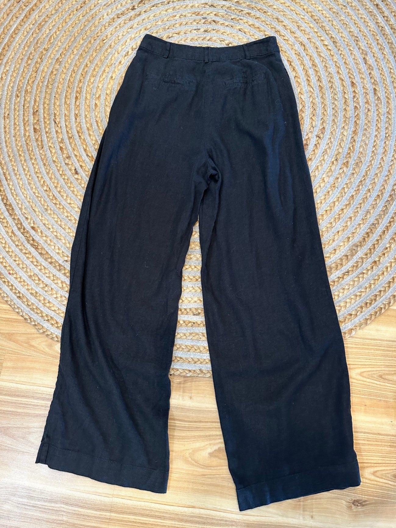 Glassons - Linen Blend Pants - Size 8 - Black