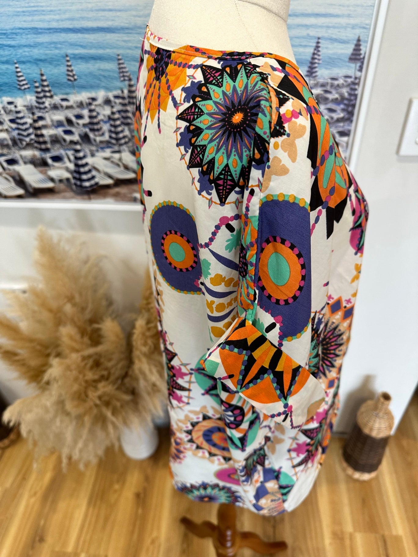 Mandala Blouse - Size Small - Multicolour