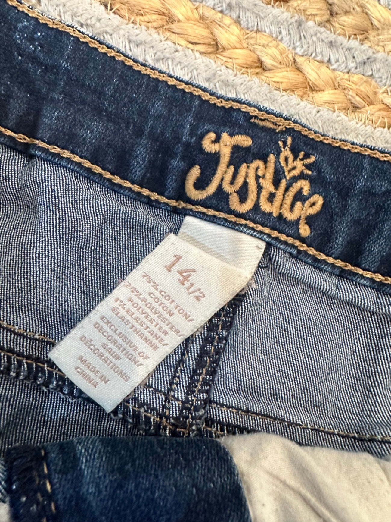 Justice - Denim Shorts - Small / Medium - Dark Blue