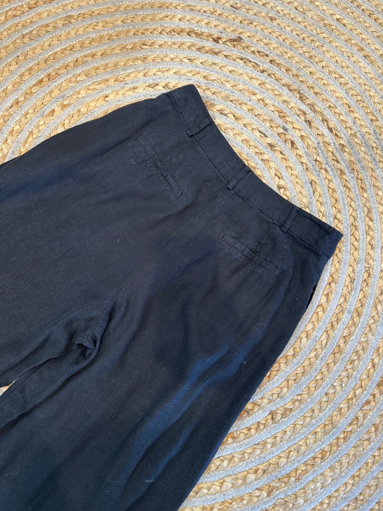 Glassons - Linen Blend Pants - Size 8 - Black