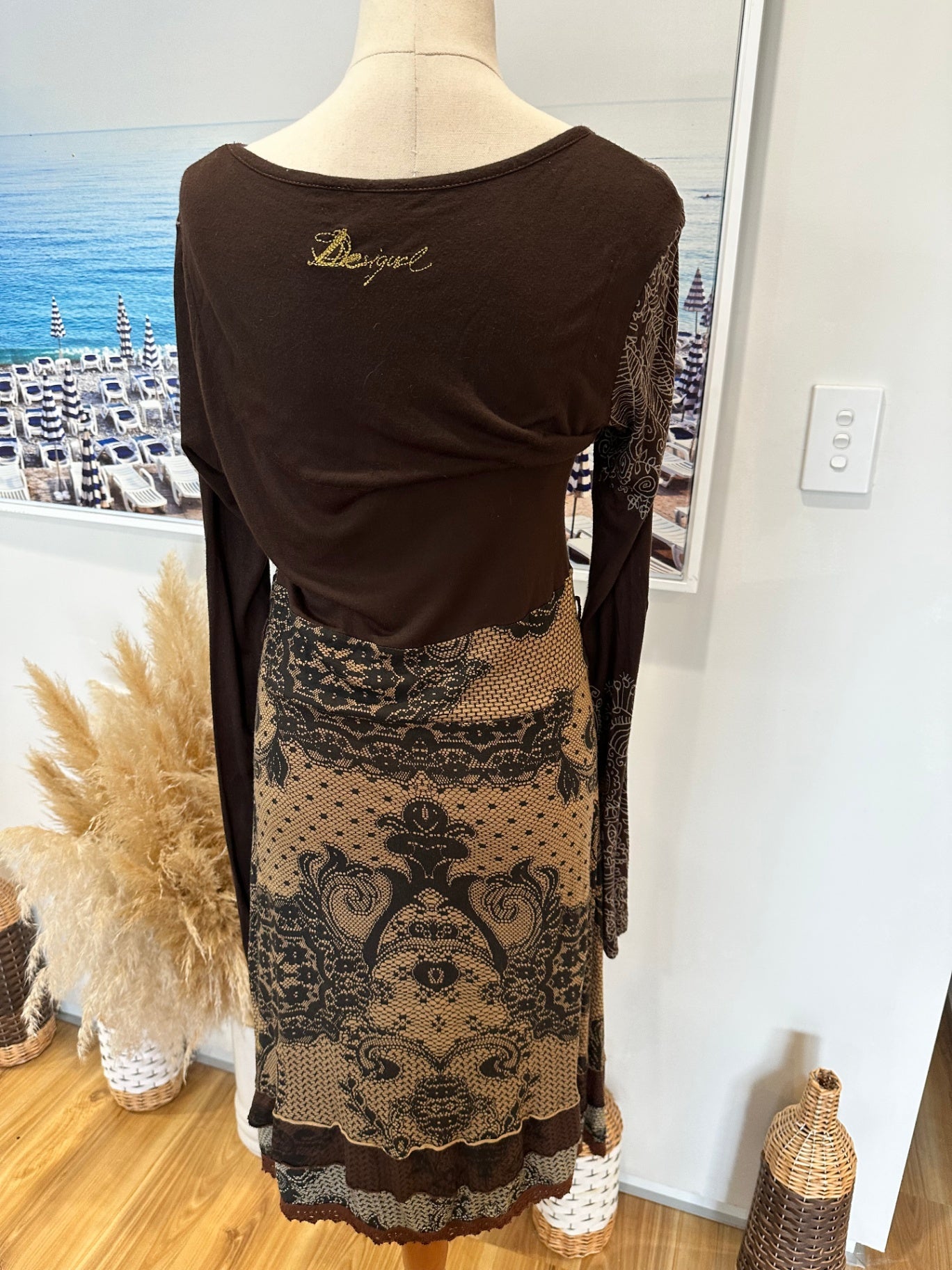 Desigual Dress - Size Small - Choc Brown