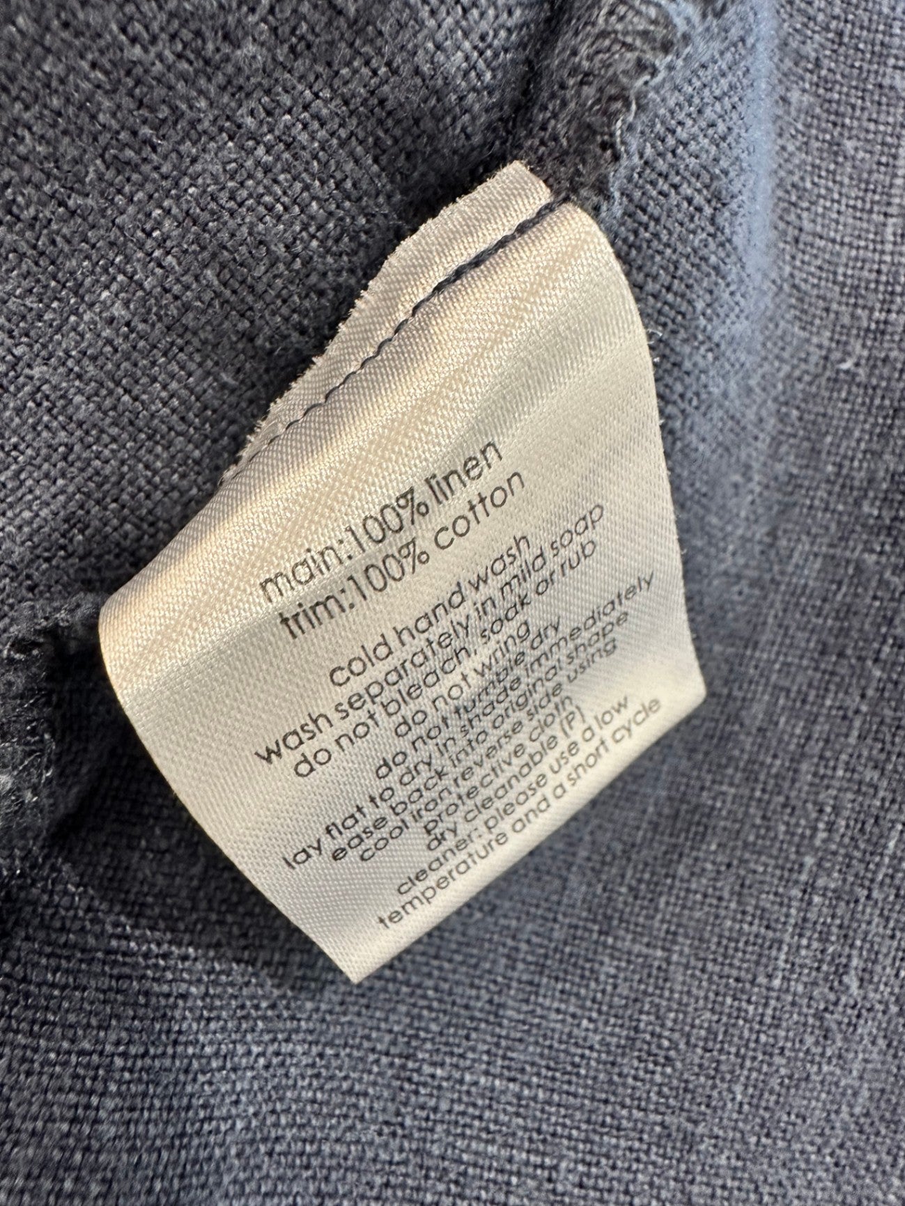 Gorman - 100% Linen Skirt - Size 8 - Dark Blue