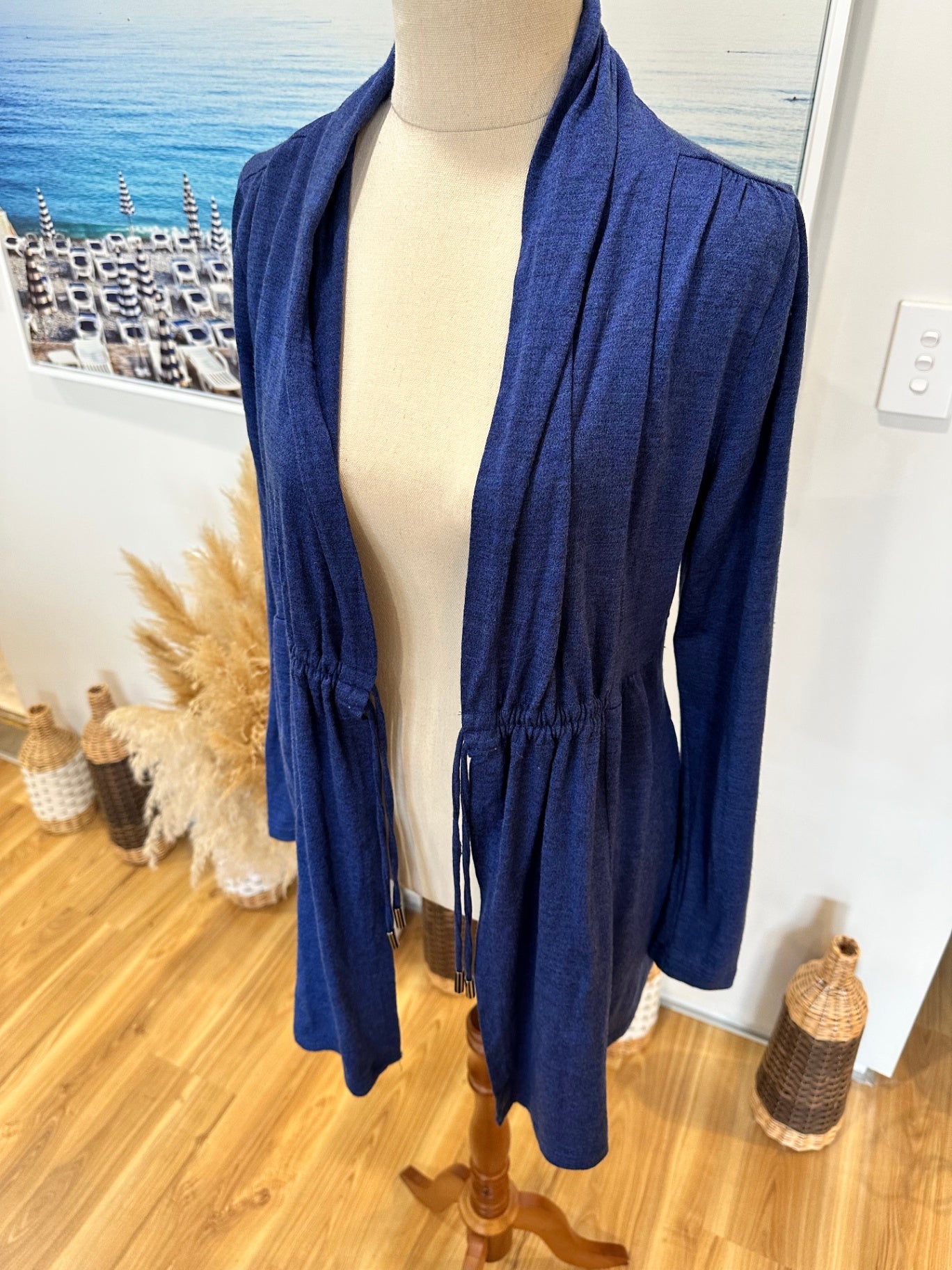 Max - Merino Cardigan - Medium - Blue