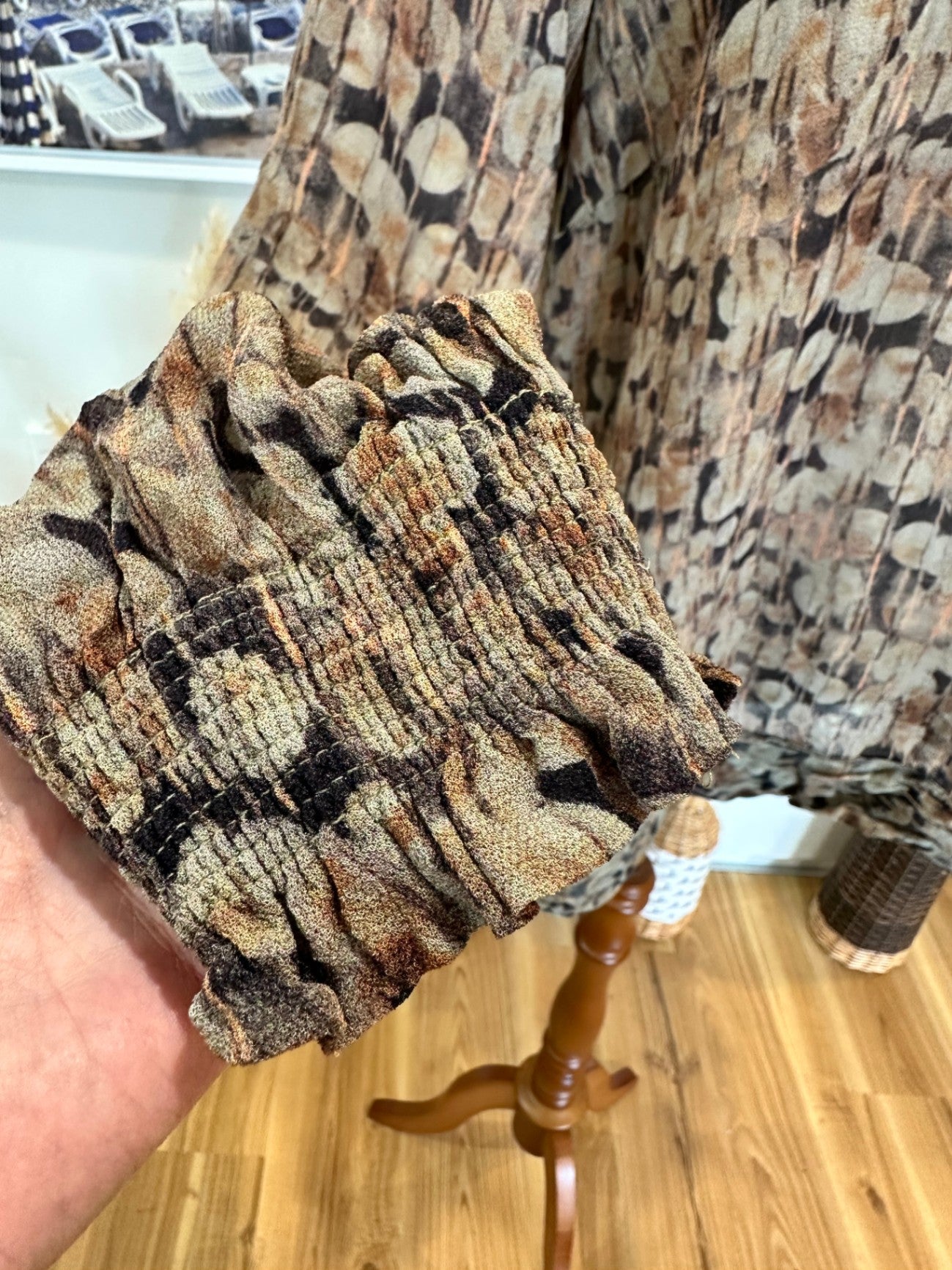 Fray the Label - Blouse - Size 10 - Grey / Brown / Orange