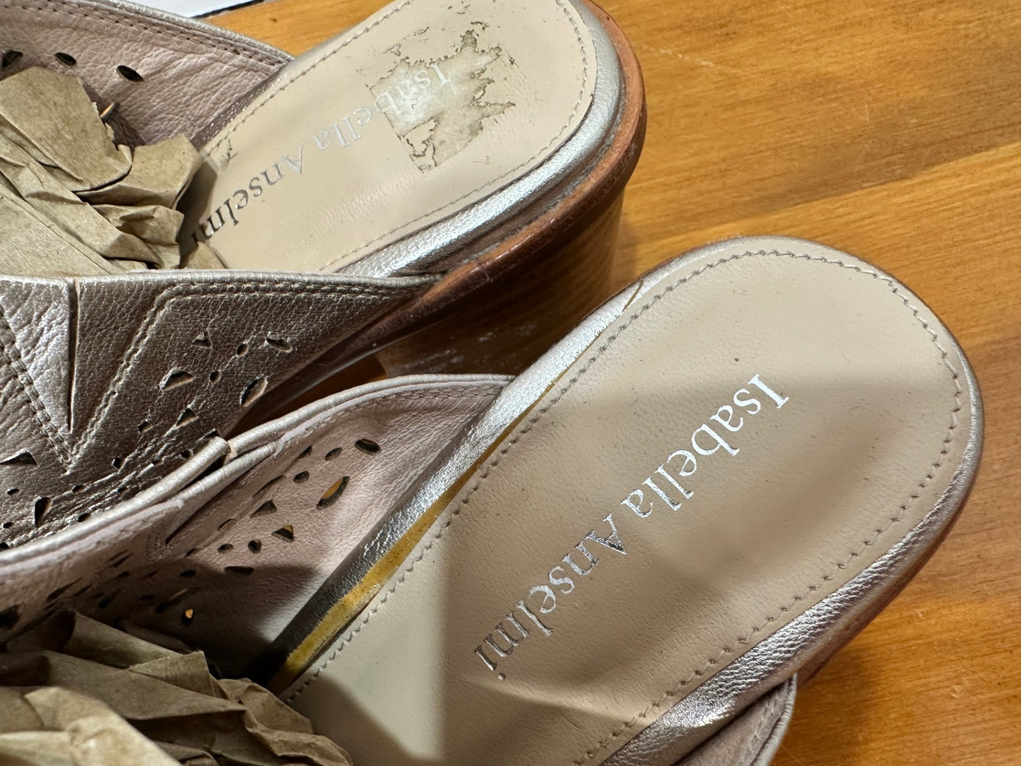 Isabella Anselmi Slides - Size EU 39 - Gold