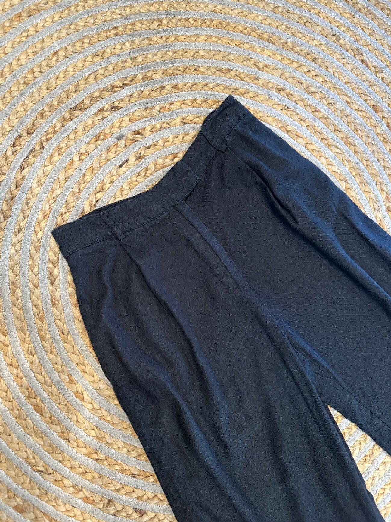 Glassons - Linen Blend Pants - Size 8 - Black