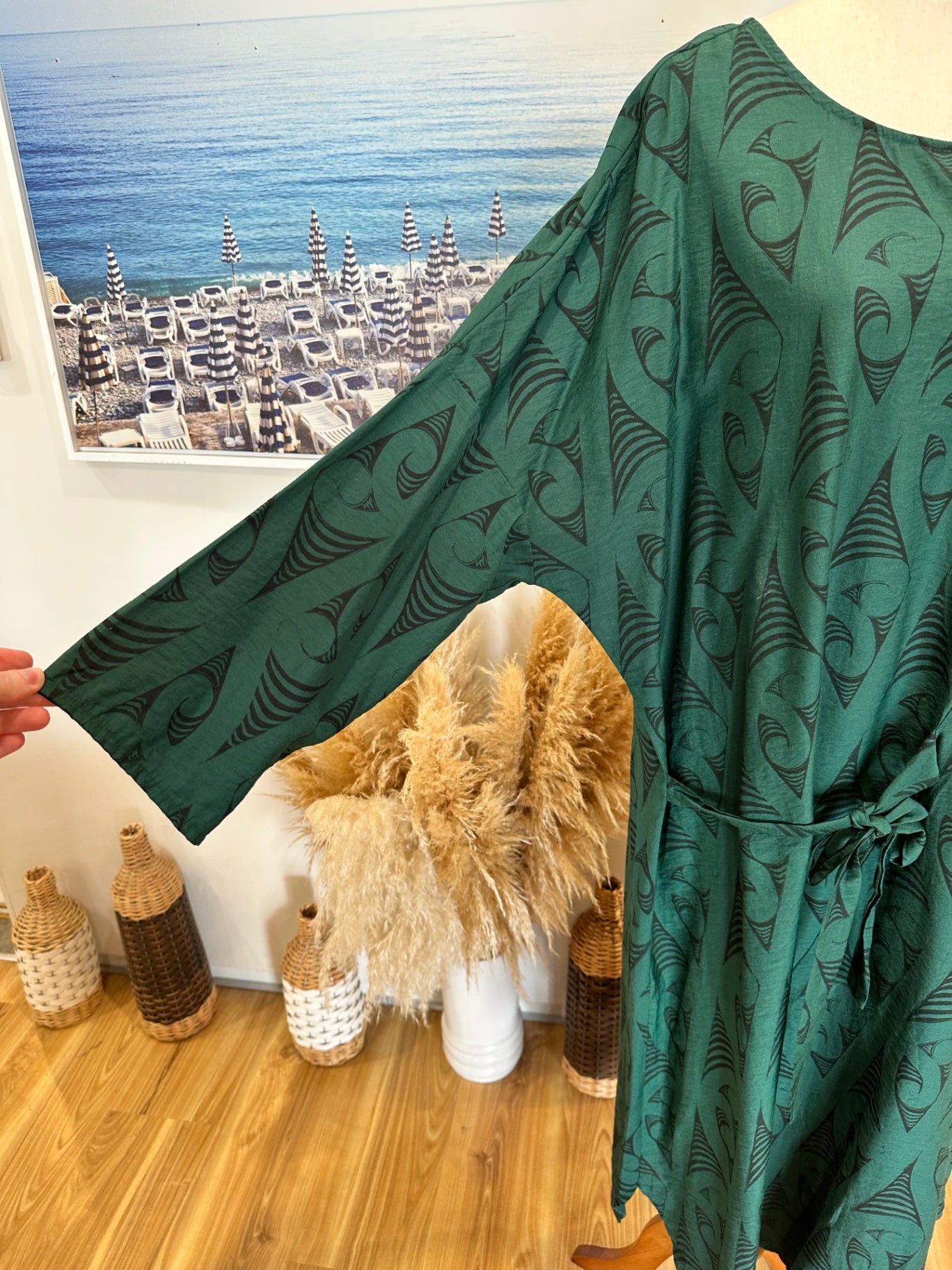 Adrienne Whitewood - Dress - Medium / Large - Green Black