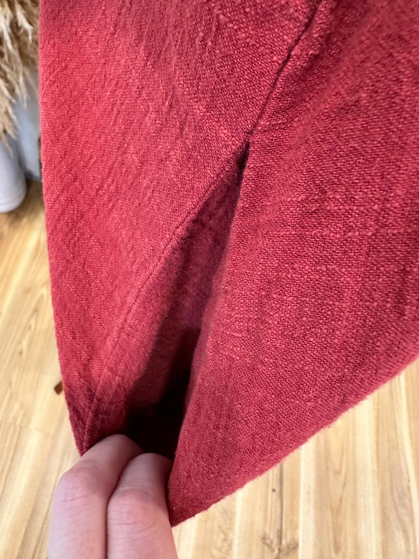 Coco + Belle - Linen Blend Dress - Extra Large - Red [Note repair required]