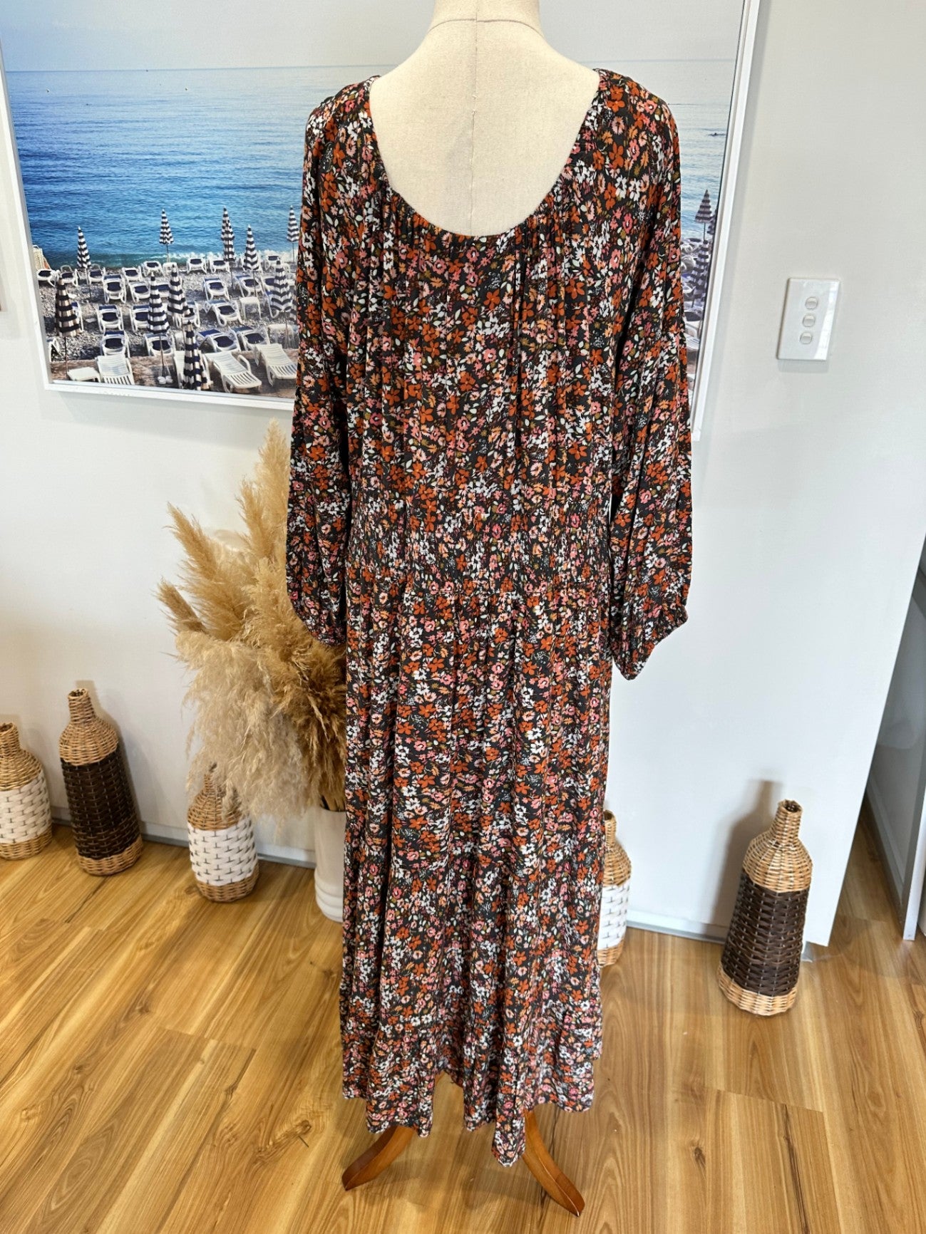 Sass - Maxi Dress - Size 20 - Autumnal Floral
