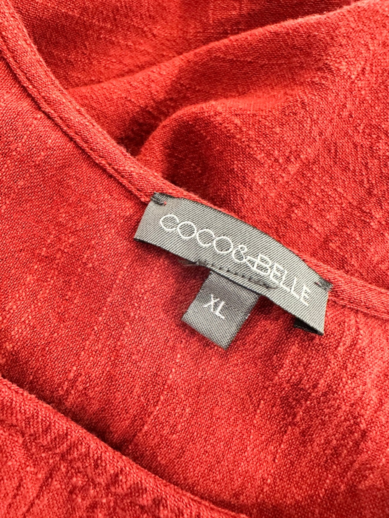 Coco + Belle - Linen Blend Dress - Extra Large - Red [Note repair required]