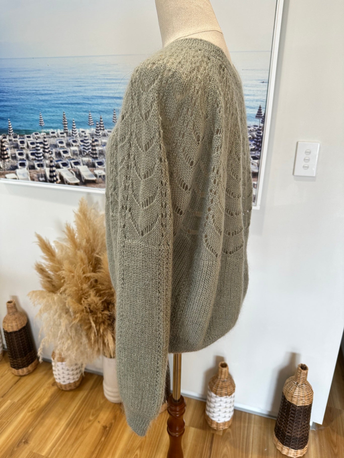 Max - Wool / Mohair Blend - Jumper - Large - Sea Foam