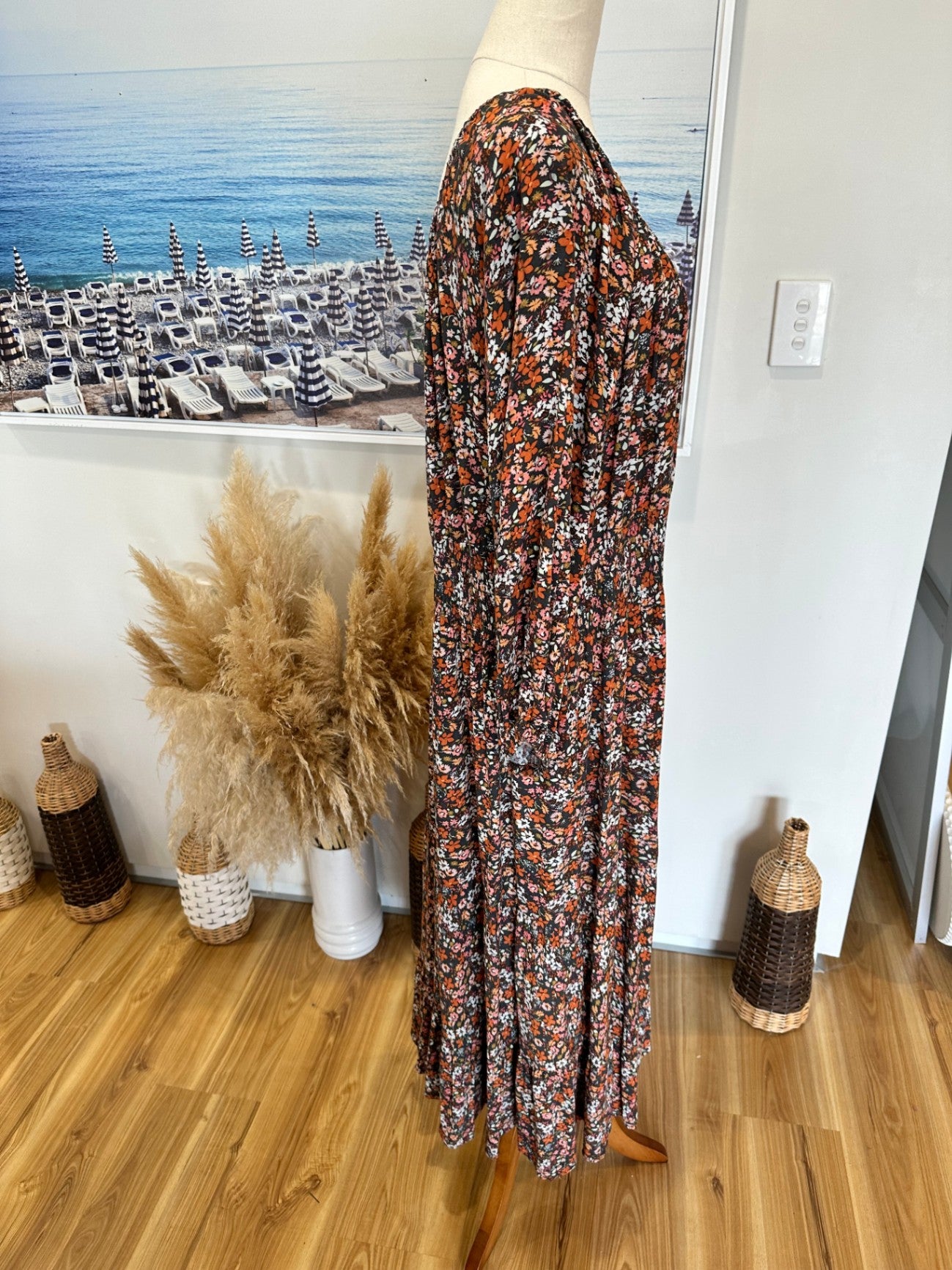Sass - Maxi Dress - Size 20 - Autumnal Floral