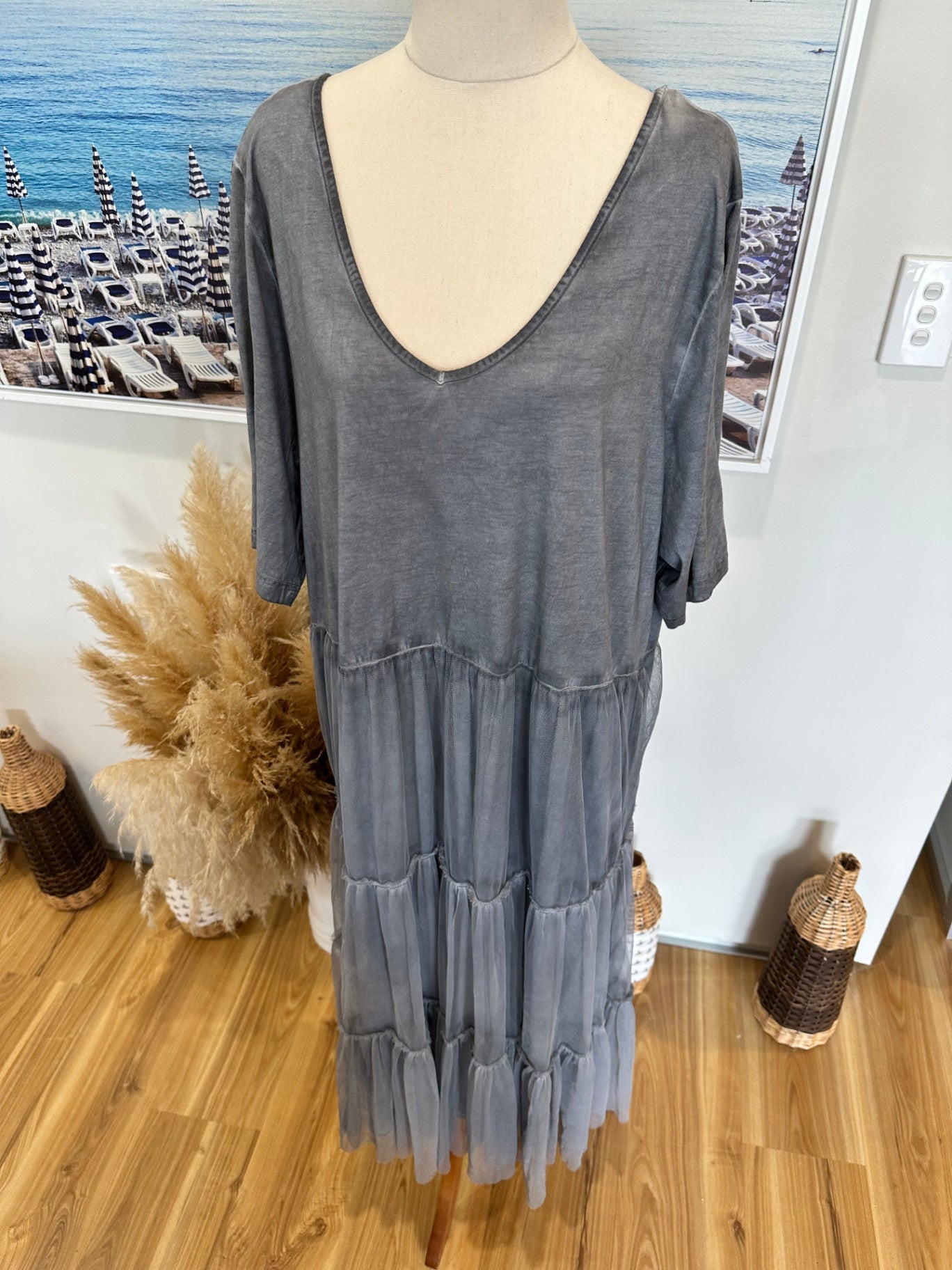 K+K - Tulle Dress - Extra Large - Grey