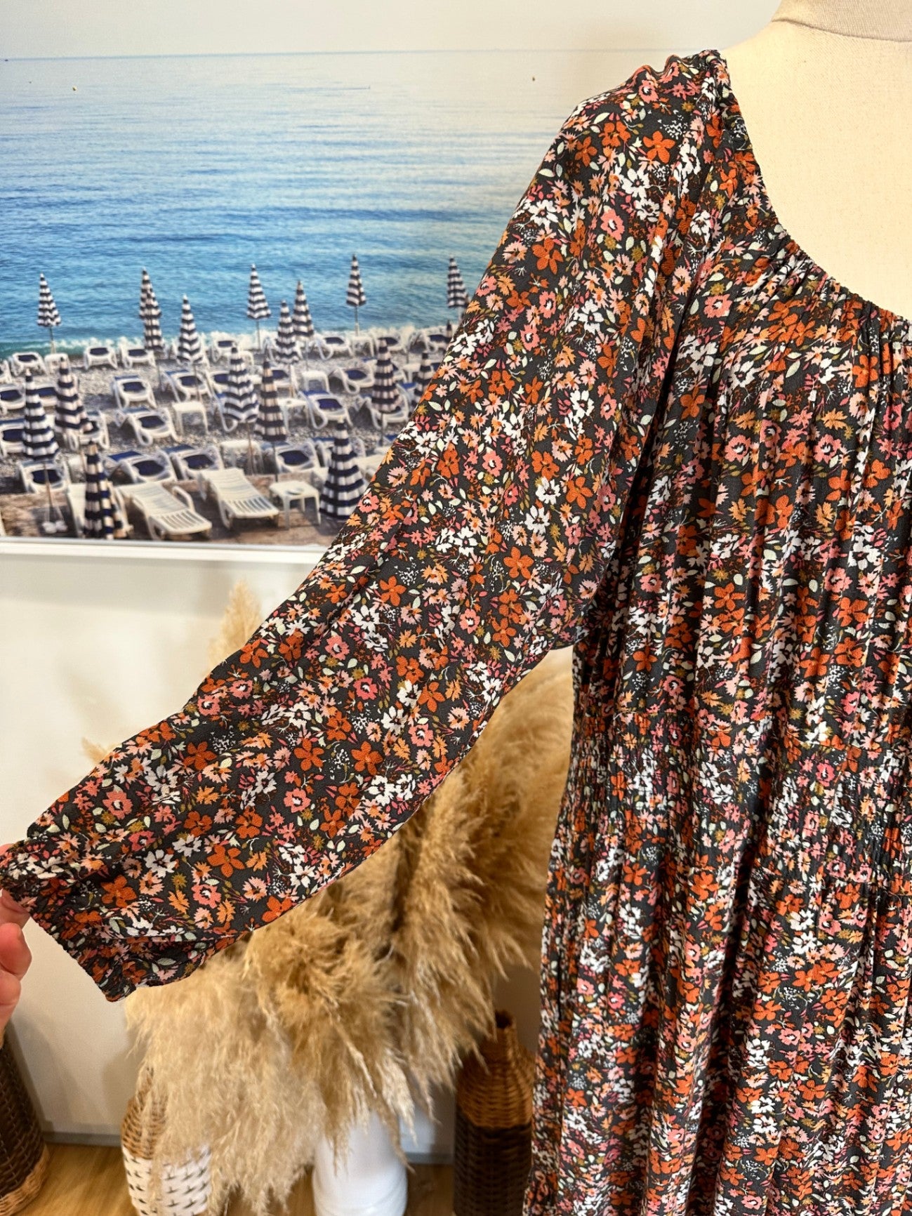 Sass - Maxi Dress - Size 20 - Autumnal Floral