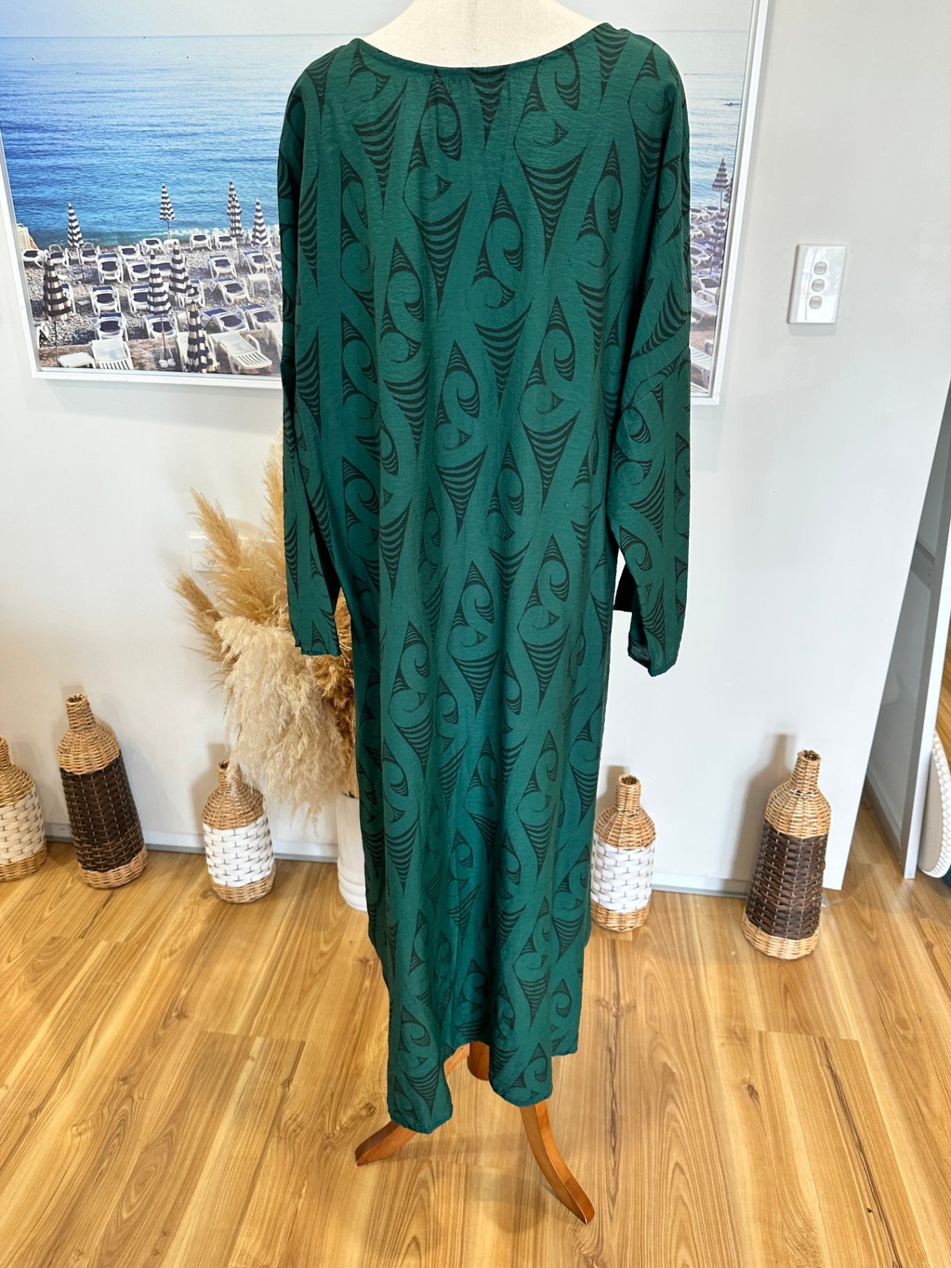 Adrienne Whitewood - Dress - Medium / Large - Green Black