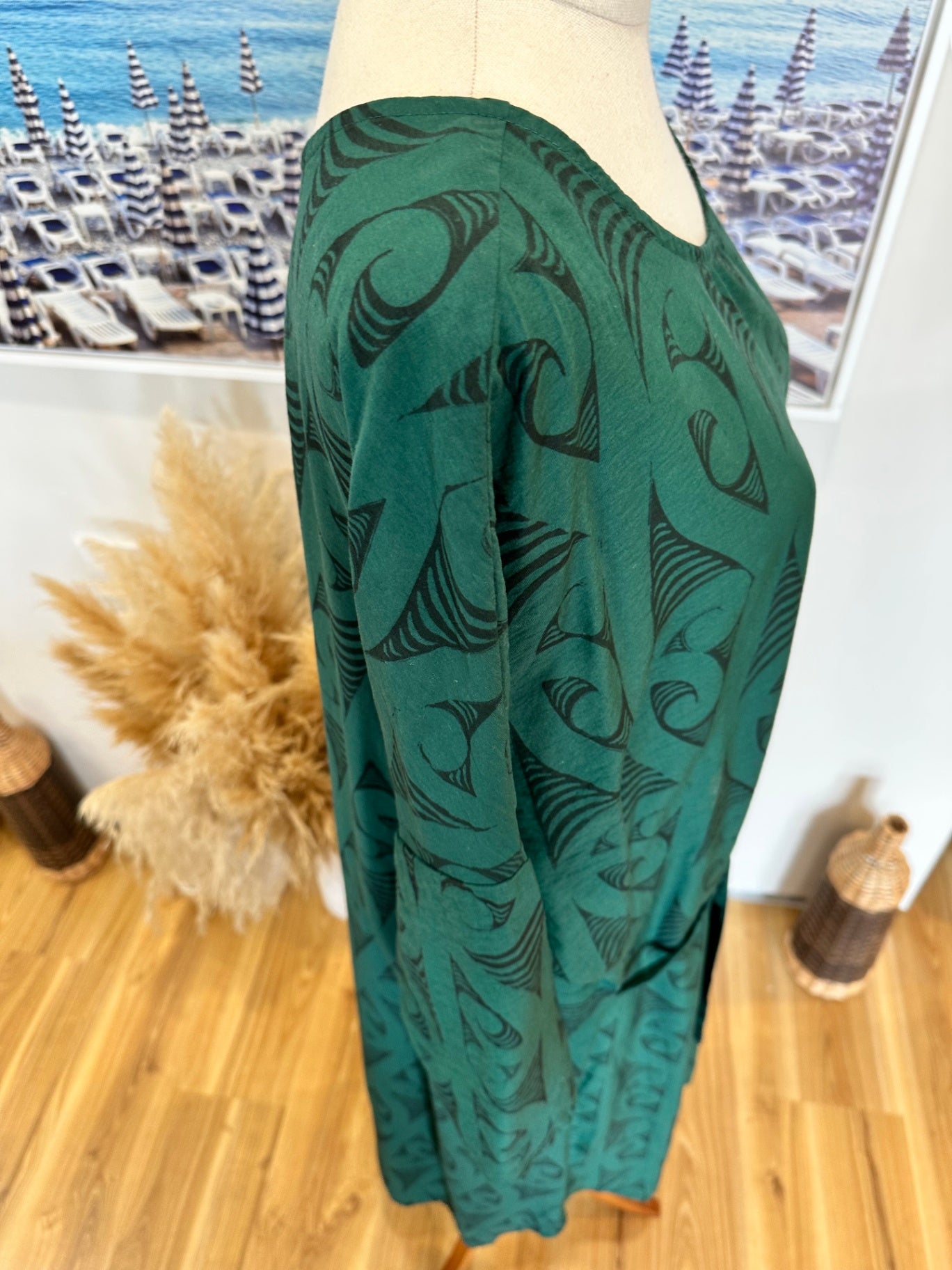 Adrienne Whitewood - Dress - Medium / Large - Green Black