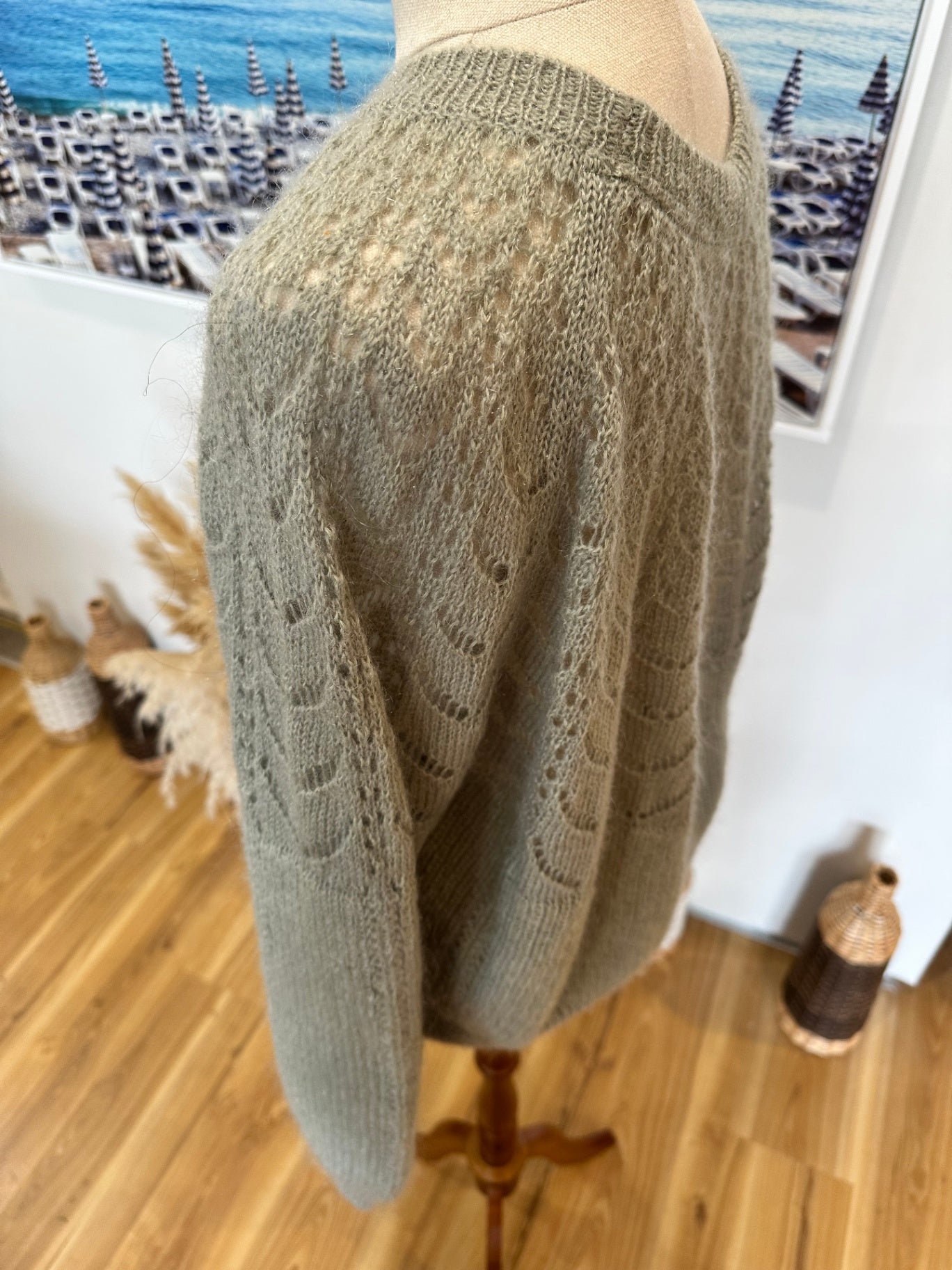 Max - Wool / Mohair Blend - Jumper - Large - Sea Foam