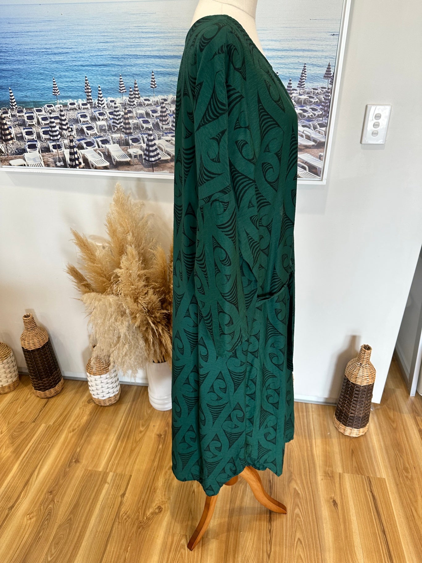 Adrienne Whitewood - Dress - Medium / Large - Green Black