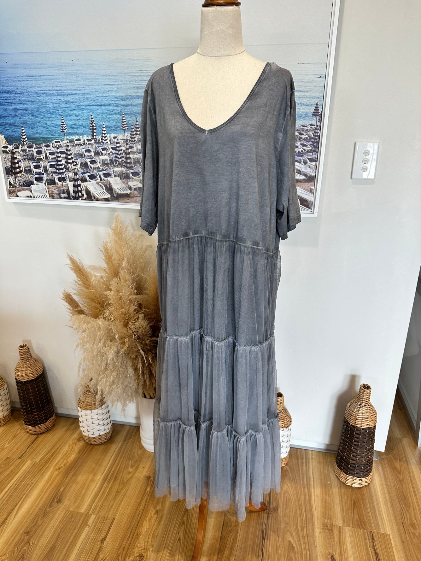 K+K - Tulle Dress - Extra Large - Grey