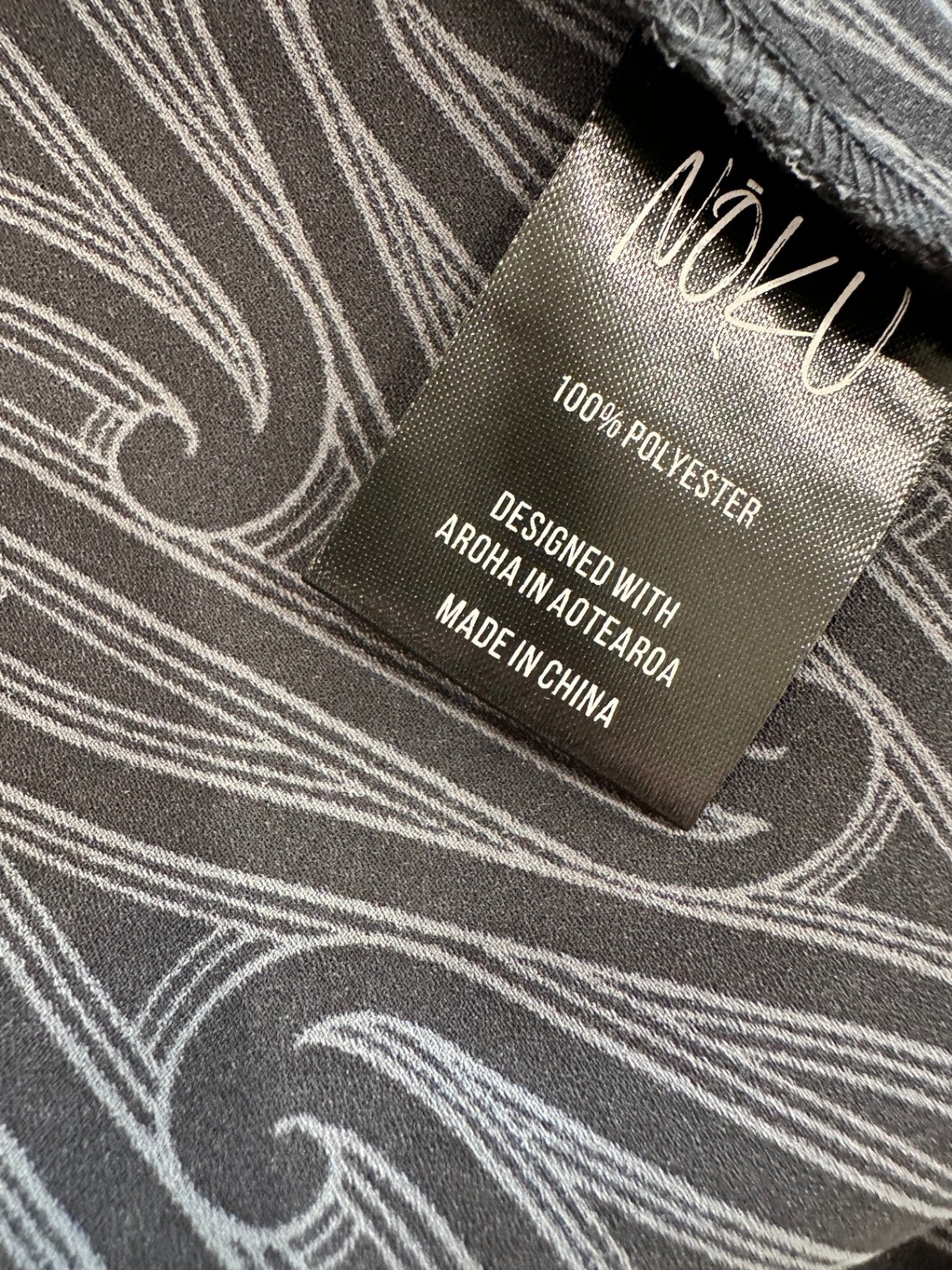 Noku - Wraparound Blouse - 2XL - Black and Grey