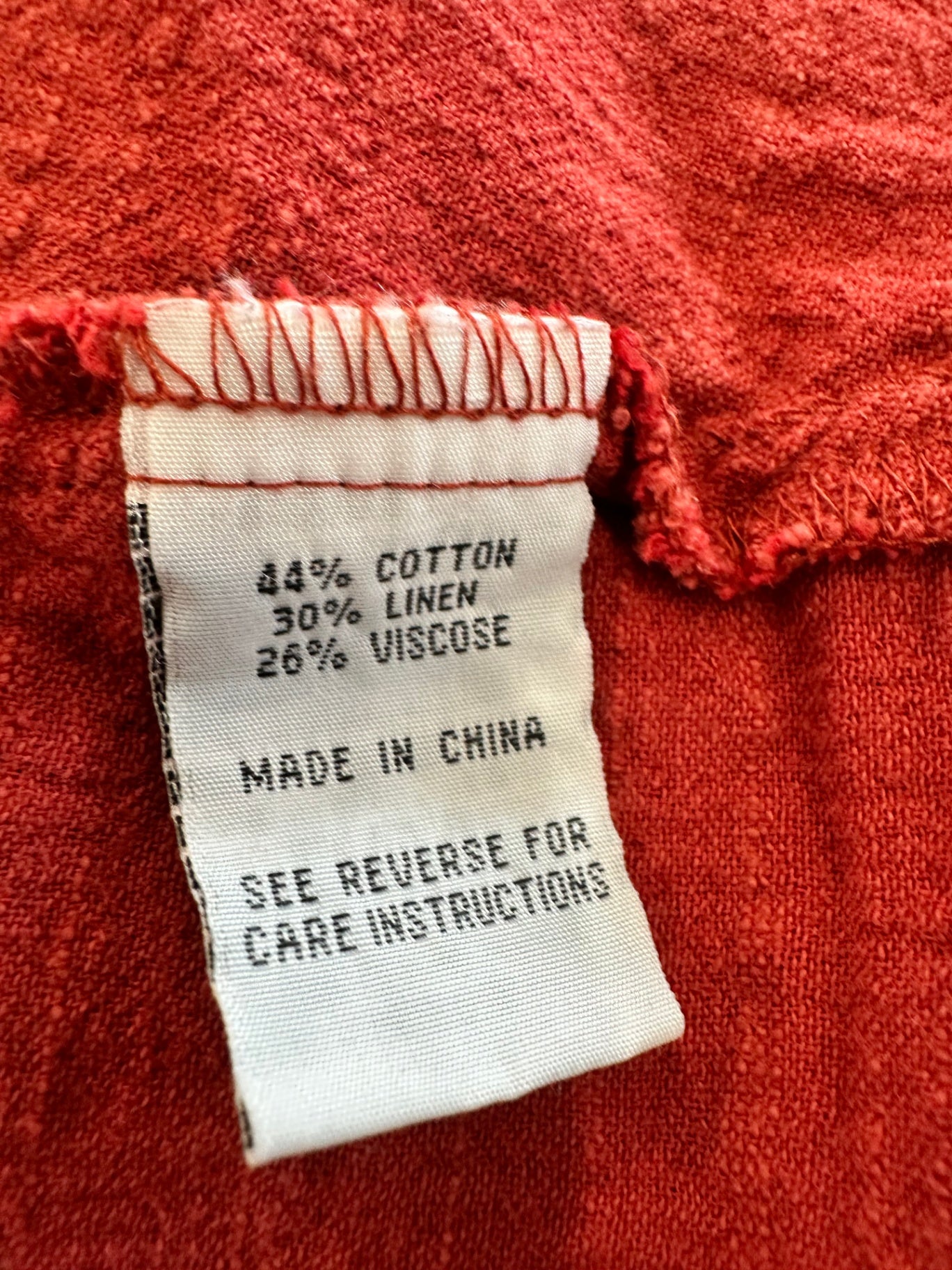 Coco + Belle - Linen Blend Dress - Extra Large - Red [Note repair required]