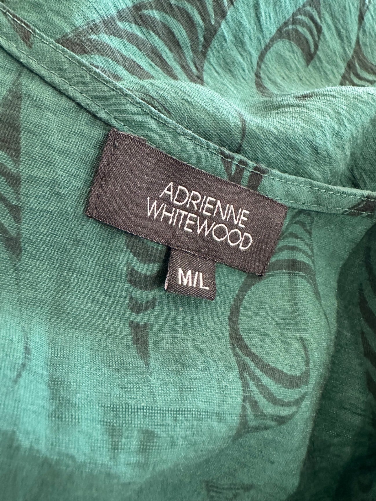 Adrienne Whitewood - Dress - Medium / Large - Green Black
