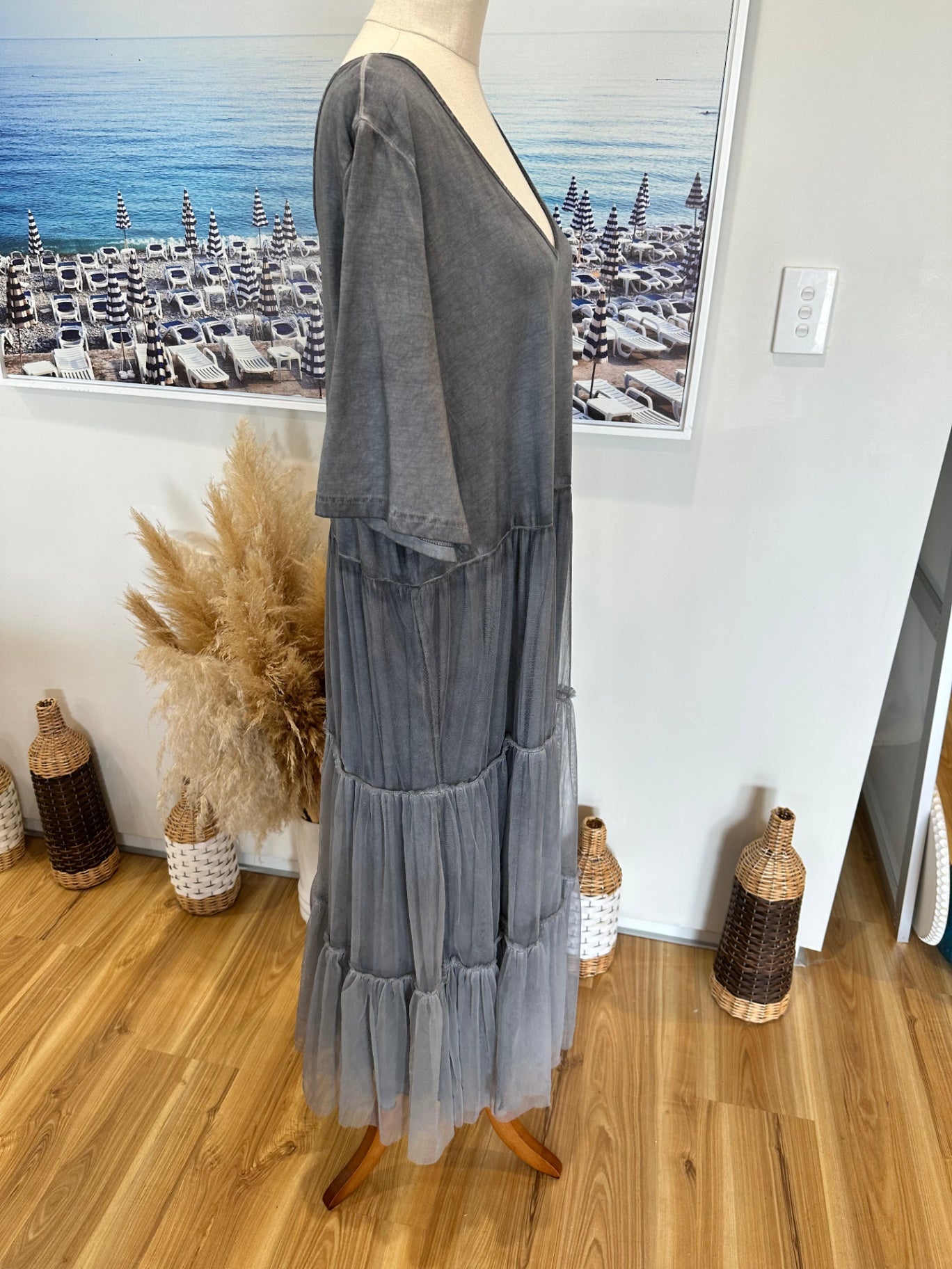 K+K - Tulle Dress - Extra Large - Grey