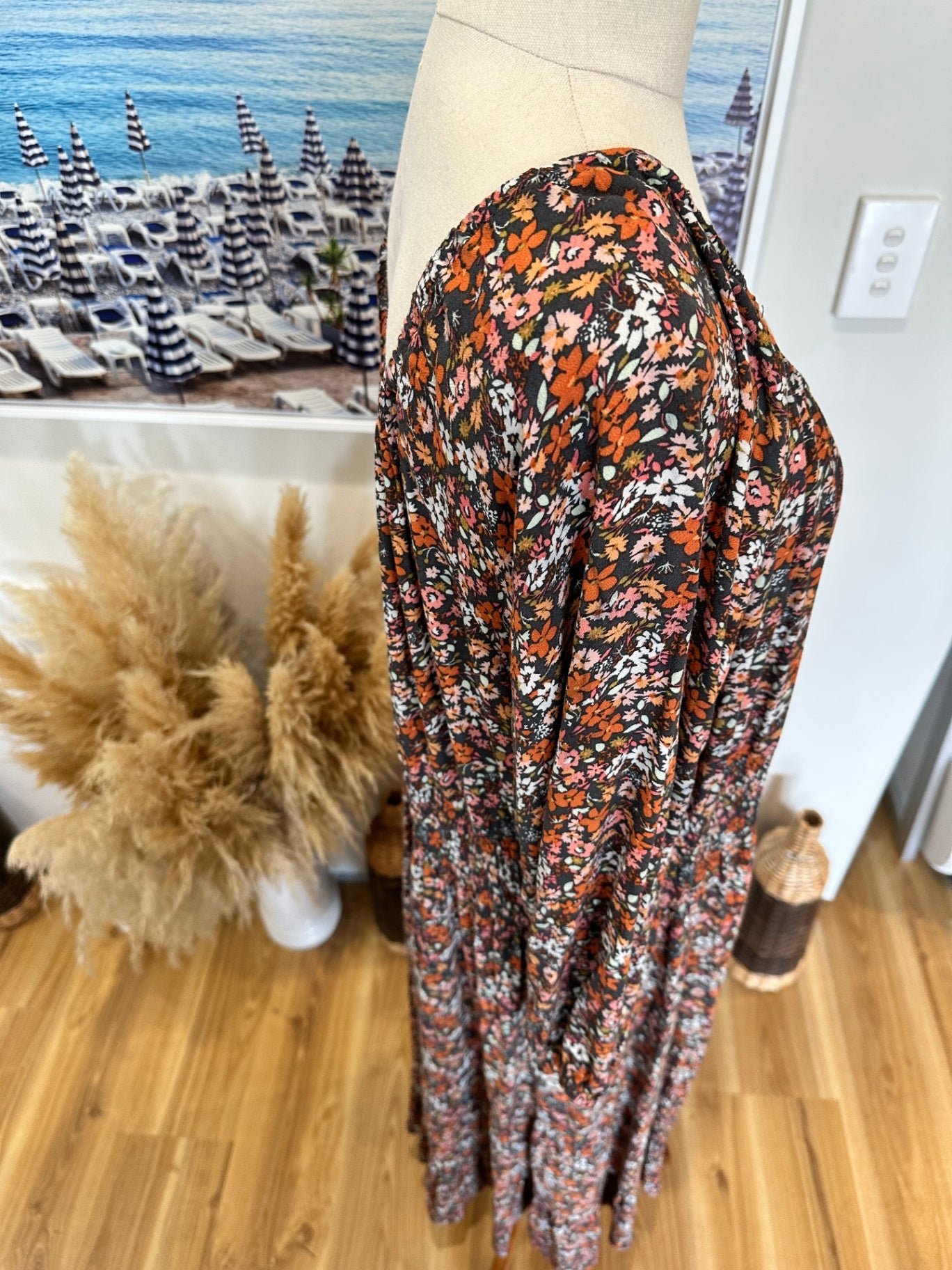 Sass - Maxi Dress - Size 20 - Autumnal Floral