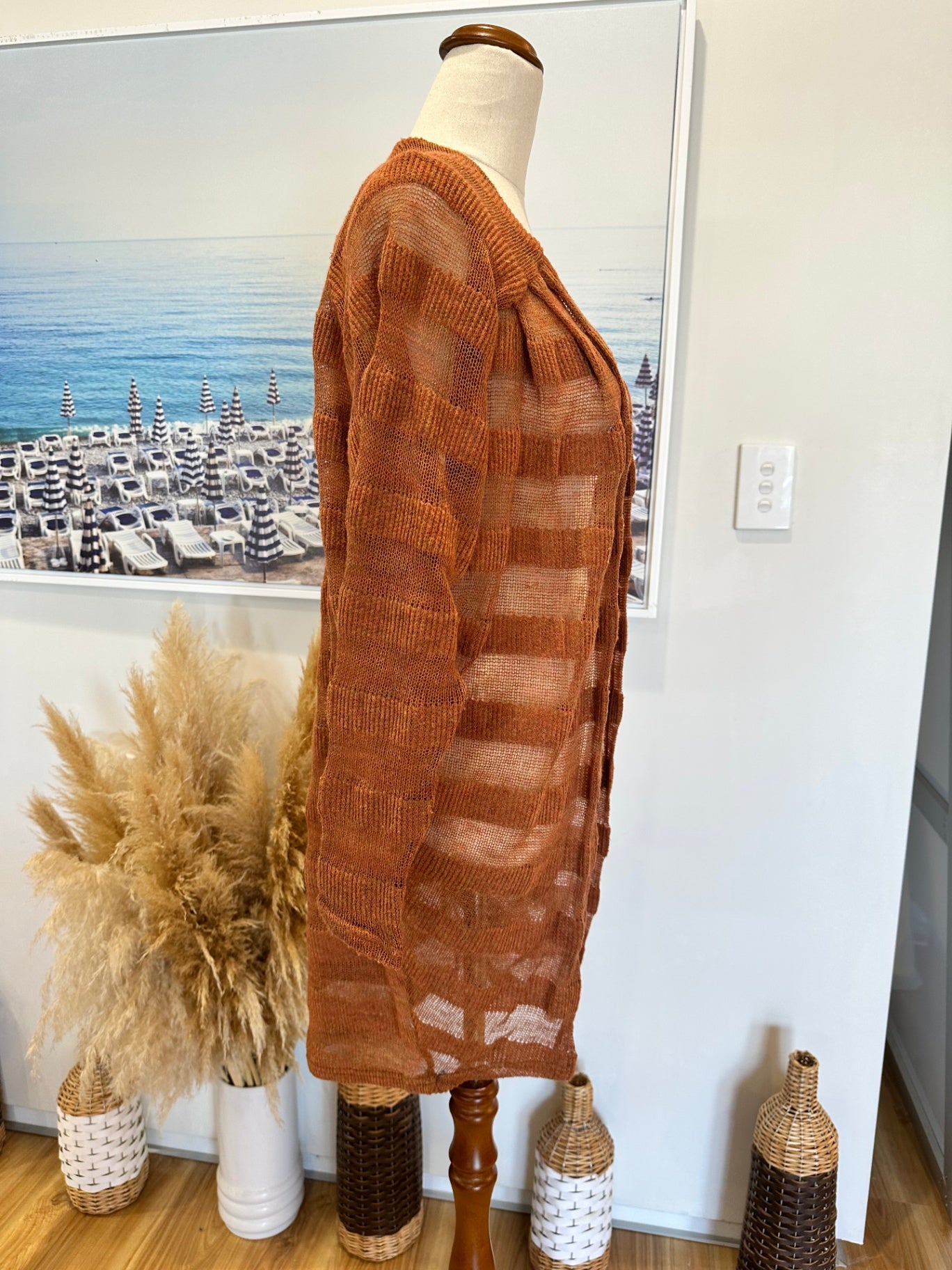 Angel Biba - Cardigan - One Size - Rust Orange