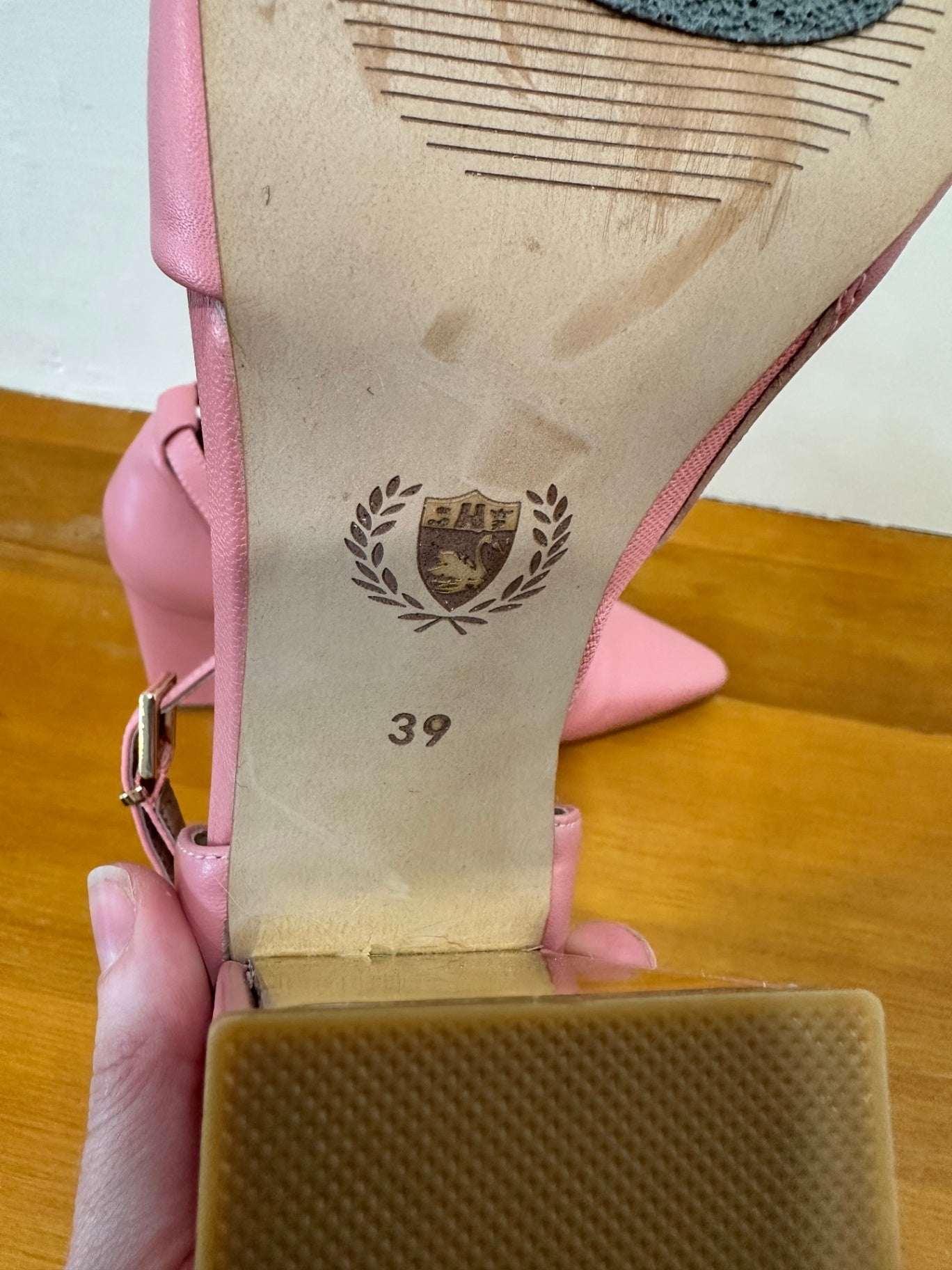 Mi Piaci - Leather Heels - Size EU 39 - Pink 