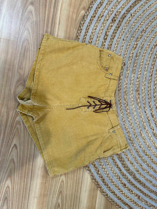 Some Days Lovin' - Corduroy Shorts - Medium - Mustard Yellow