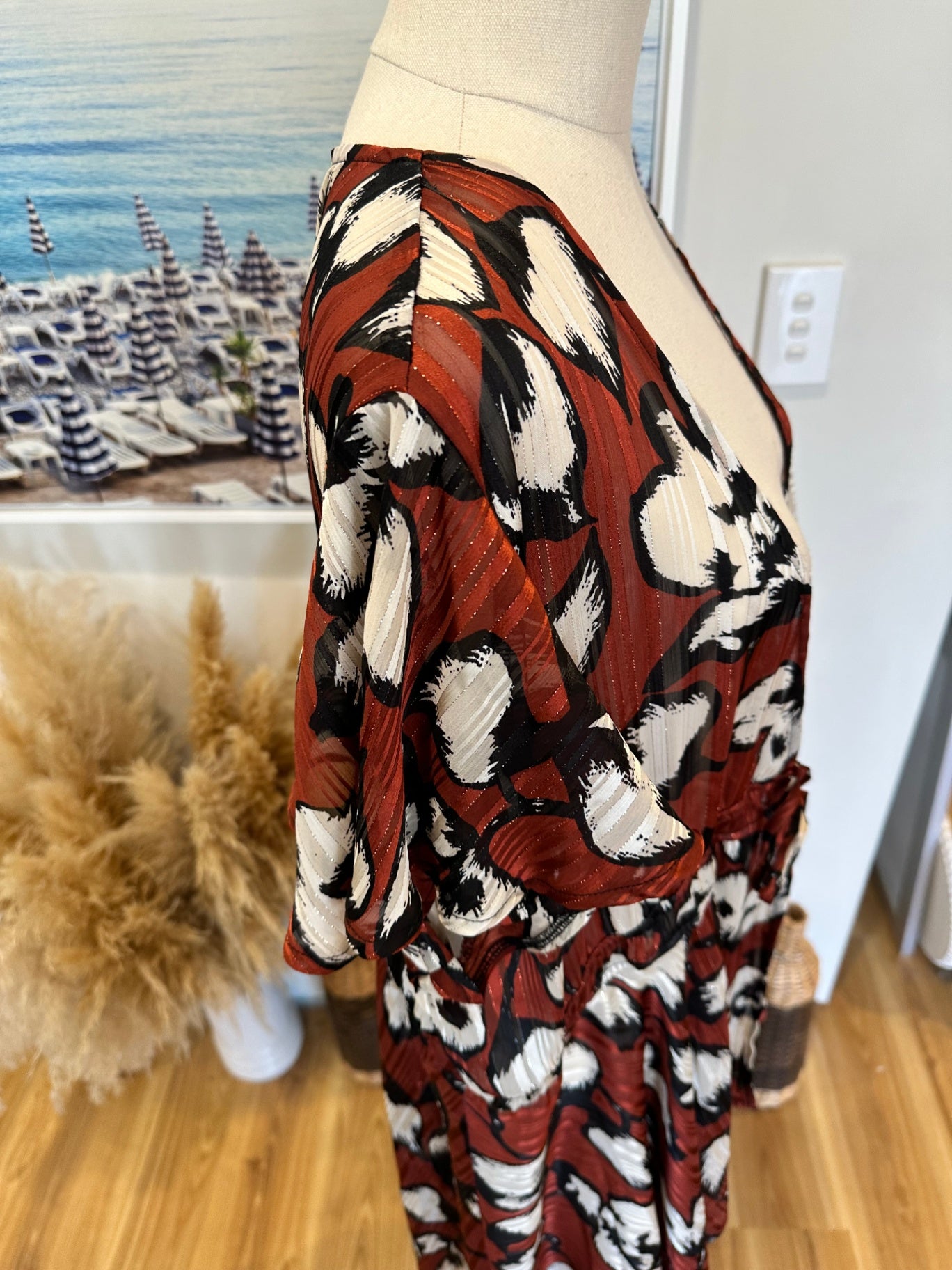 Coco + Belle - Duster Jacket - Extra Large - Brown / Black / Beige